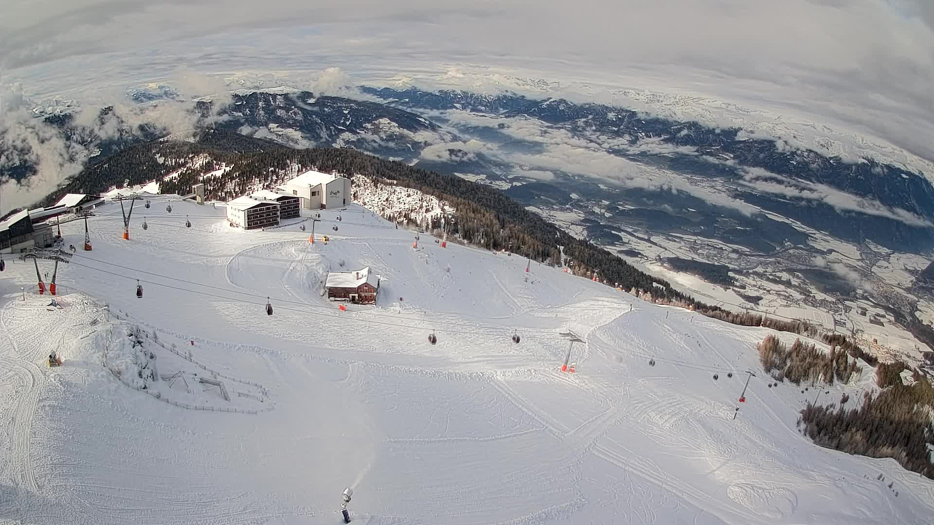 Kronplatz peak Ski resort | view to Bruneck