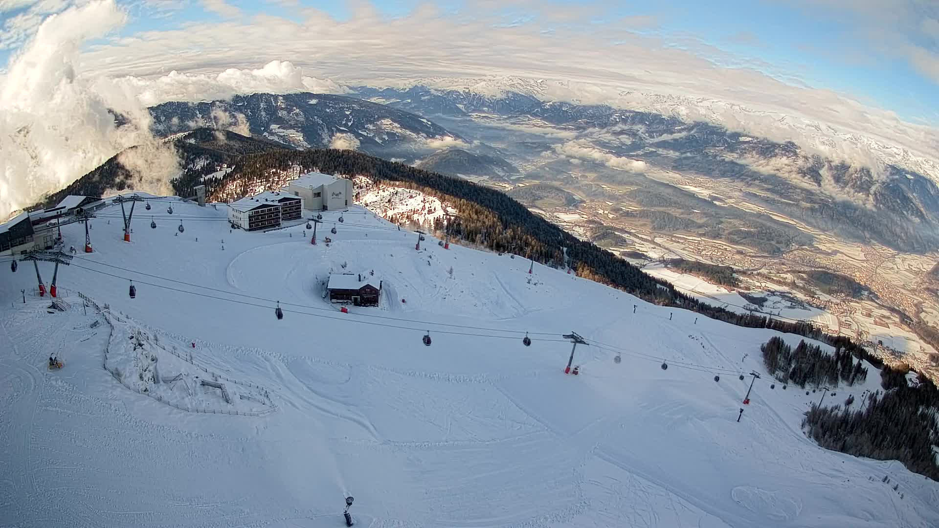Kronplatz peak Ski resort | view to Bruneck