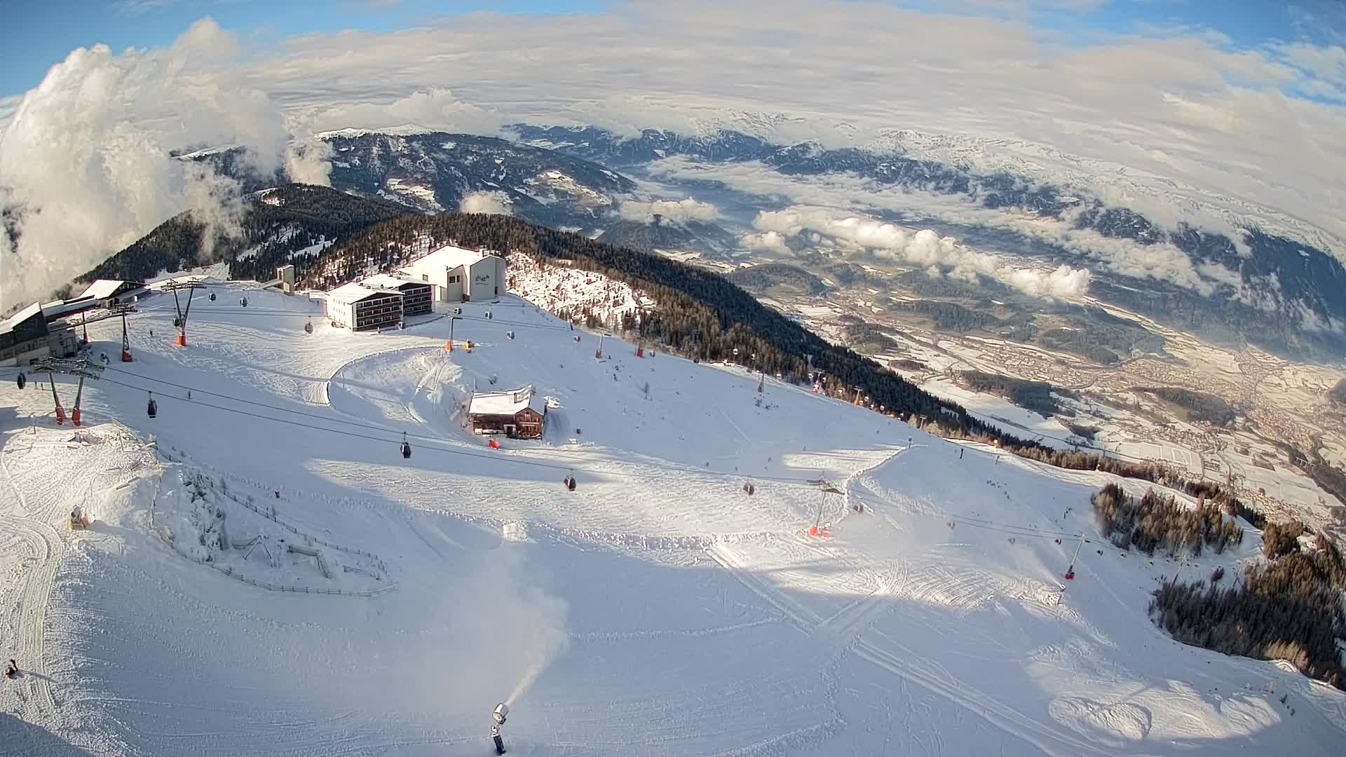 Kronplatz peak Ski resort | view to Bruneck
