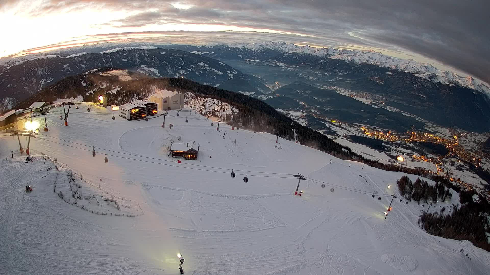 Kronplatz peak Ski resort | view to Bruneck