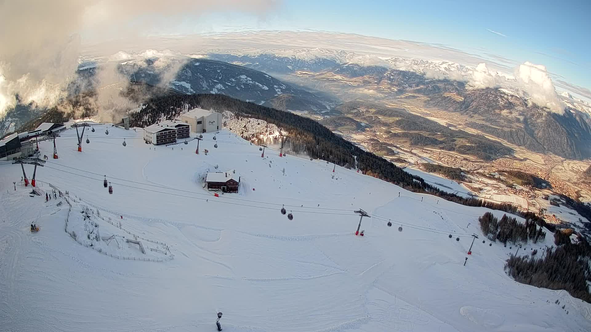Kronplatz peak Ski resort | view to Bruneck