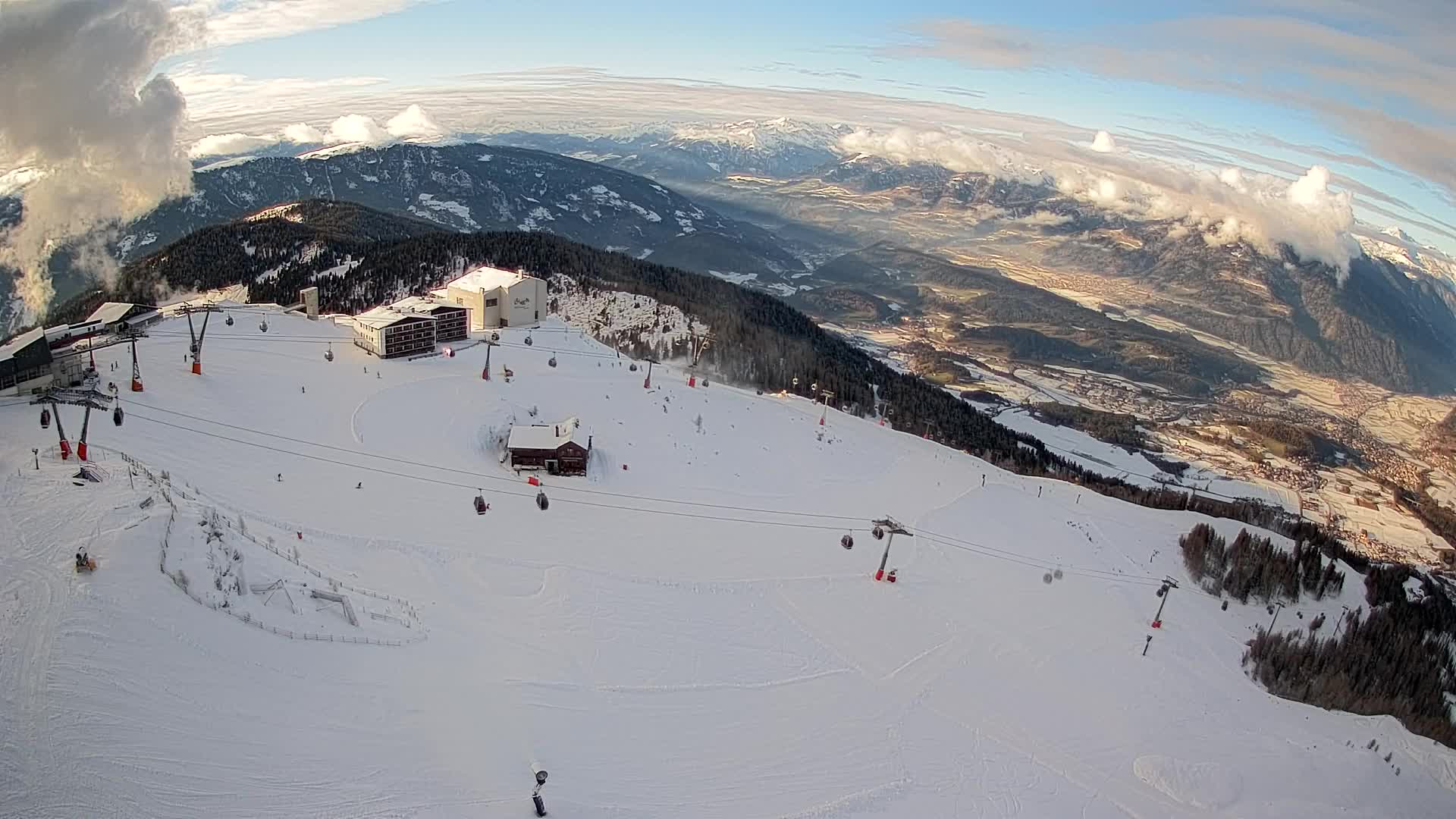 Kronplatz peak Ski resort | view to Bruneck