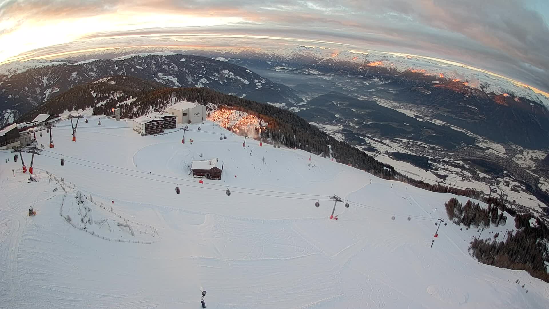 Kronplatz peak Ski resort | view to Bruneck