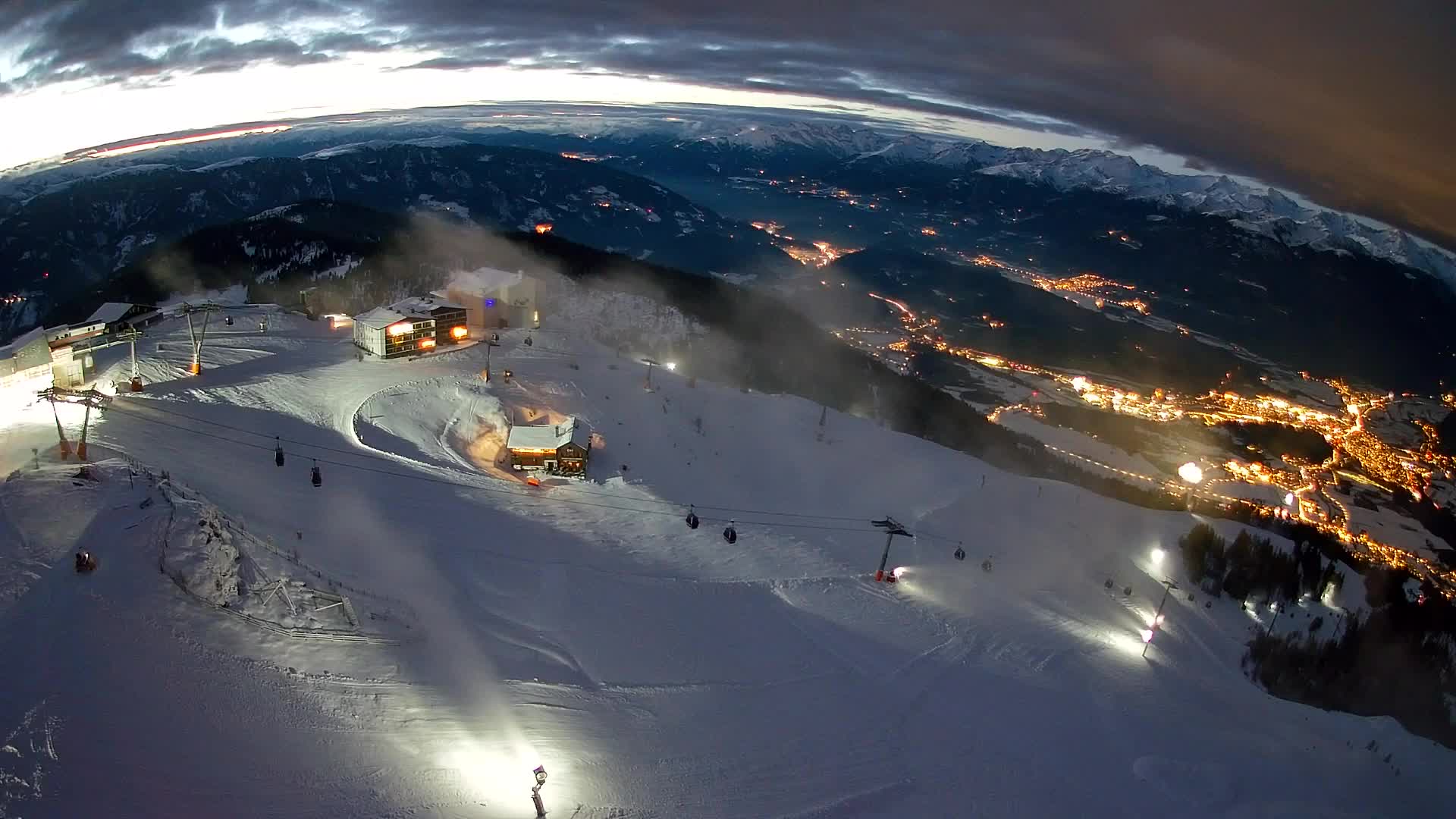 Kronplatz peak Ski resort | view to Bruneck