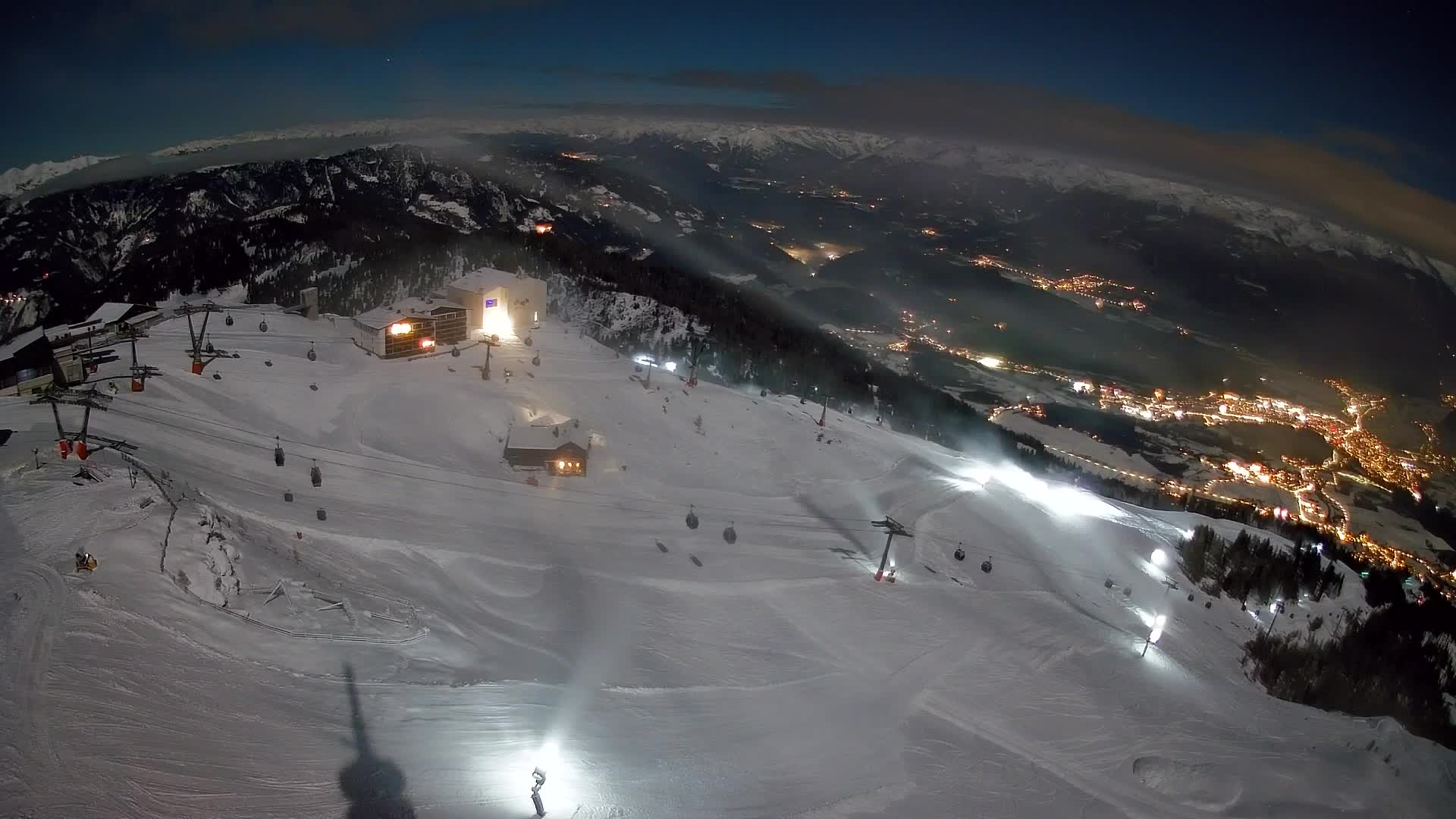 Station de ski Kronplatz sommet | vue sur Brunico