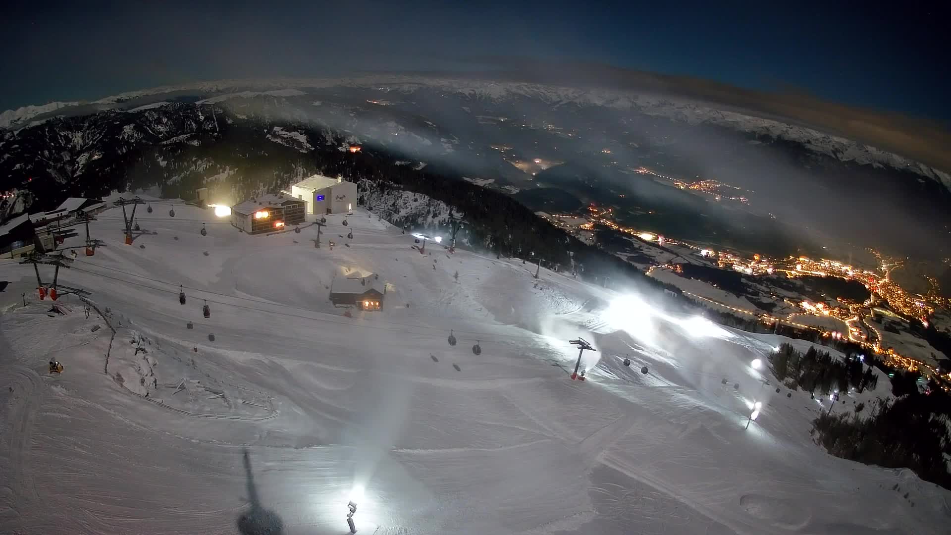 Skigebiet Kronplatz Gipfel | Blick auf Bruneck