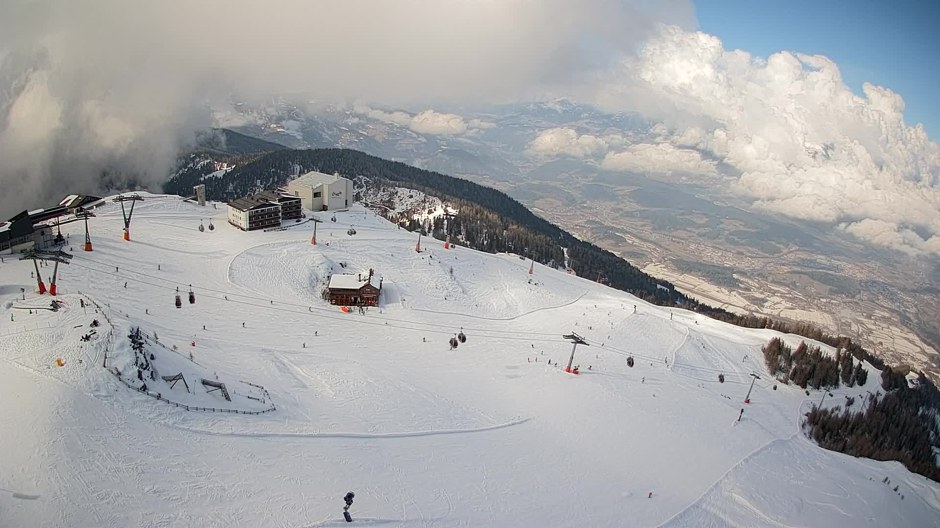Kronplatz peak Ski resort | view to Bruneck