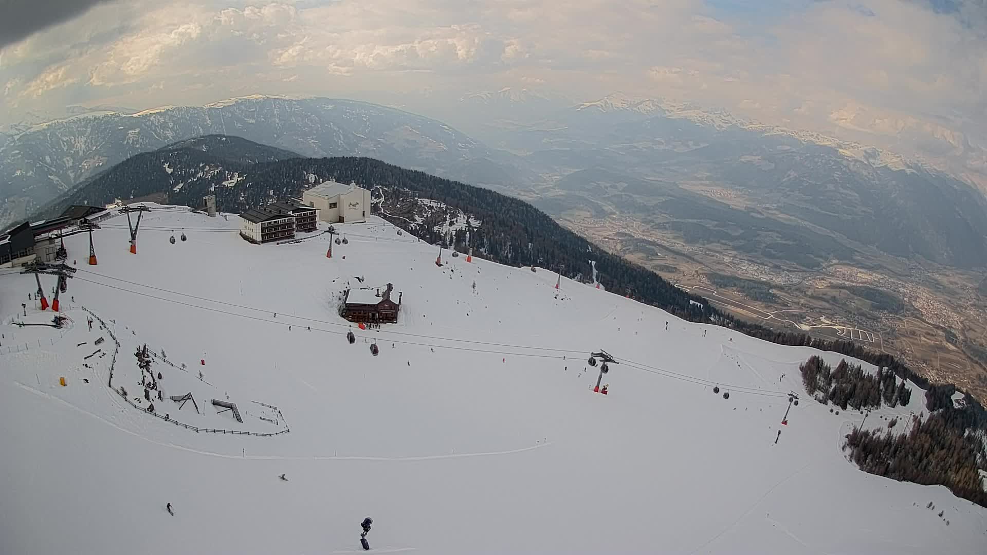 Kronplatz peak Ski resort | view to Bruneck