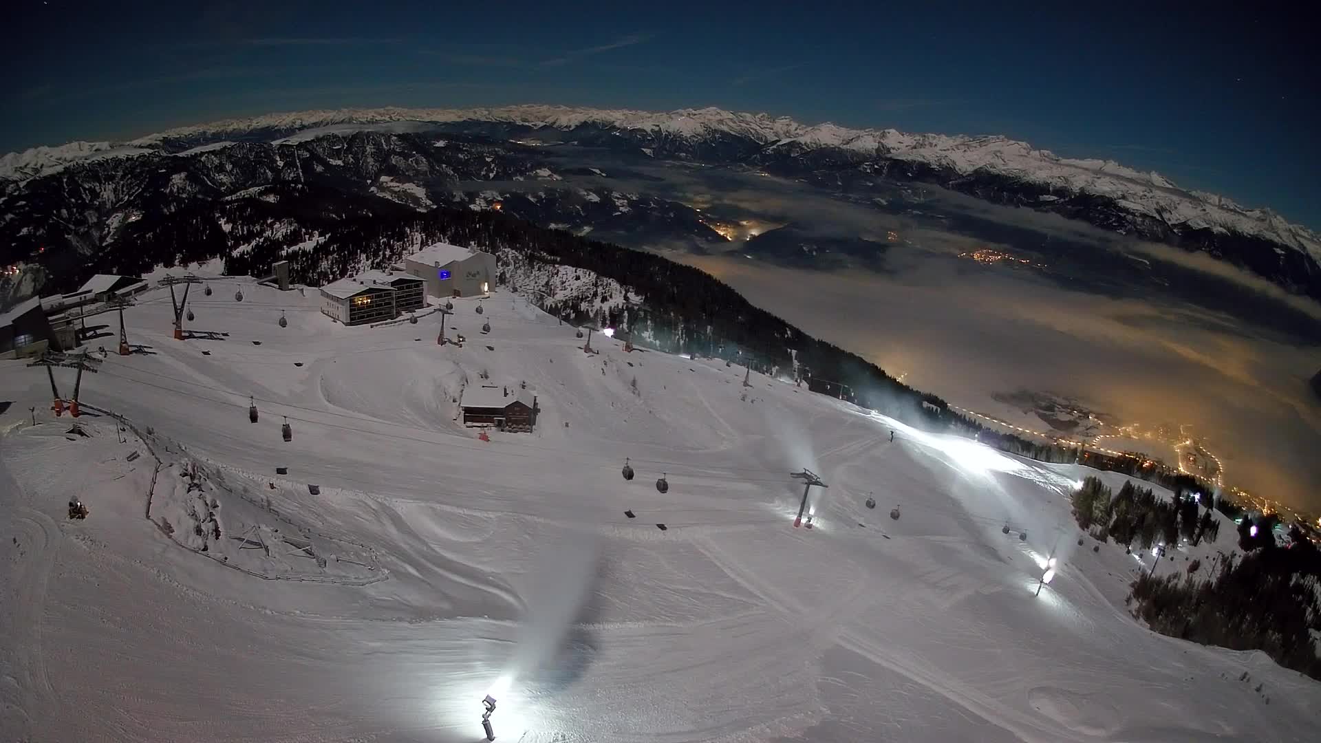 Station de ski Kronplatz sommet | vue sur Brunico