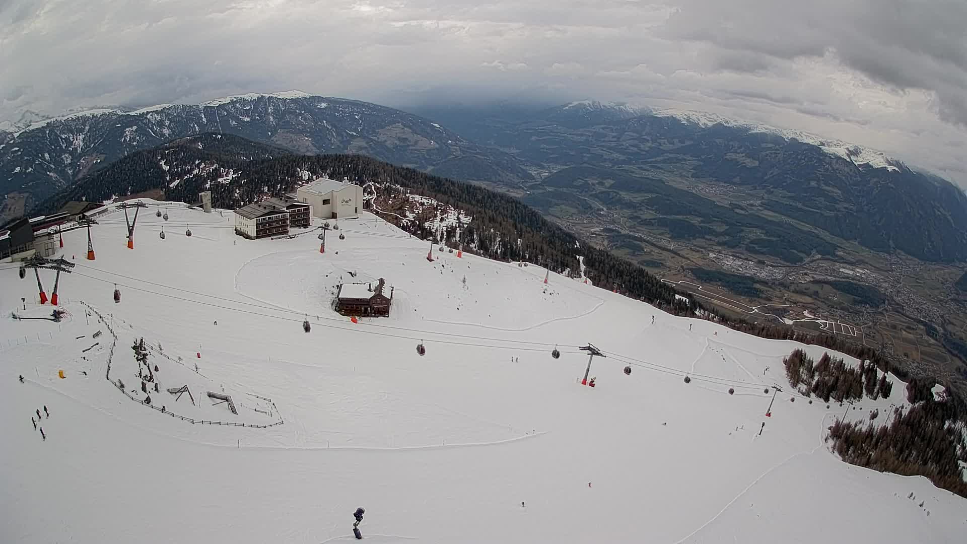 Kronplatz peak Ski resort | view to Bruneck