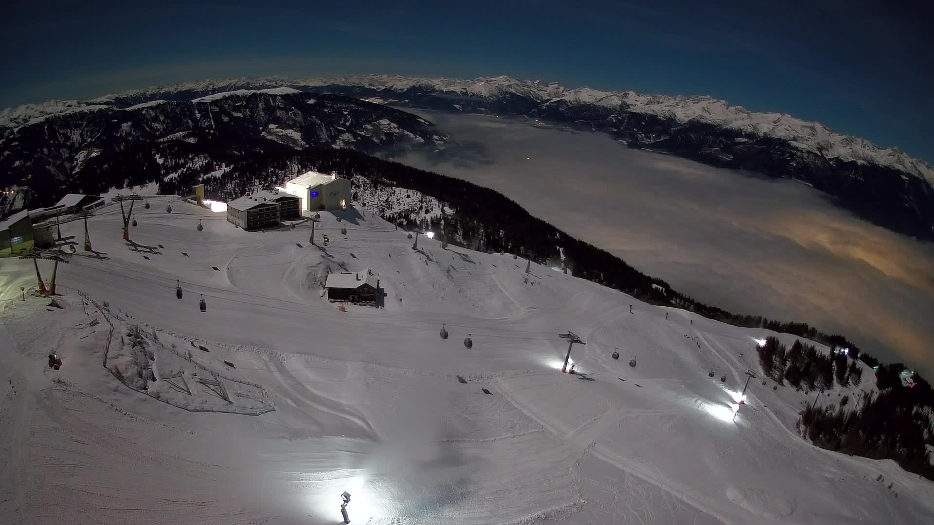 Kronplatz peak Ski resort | view to Bruneck