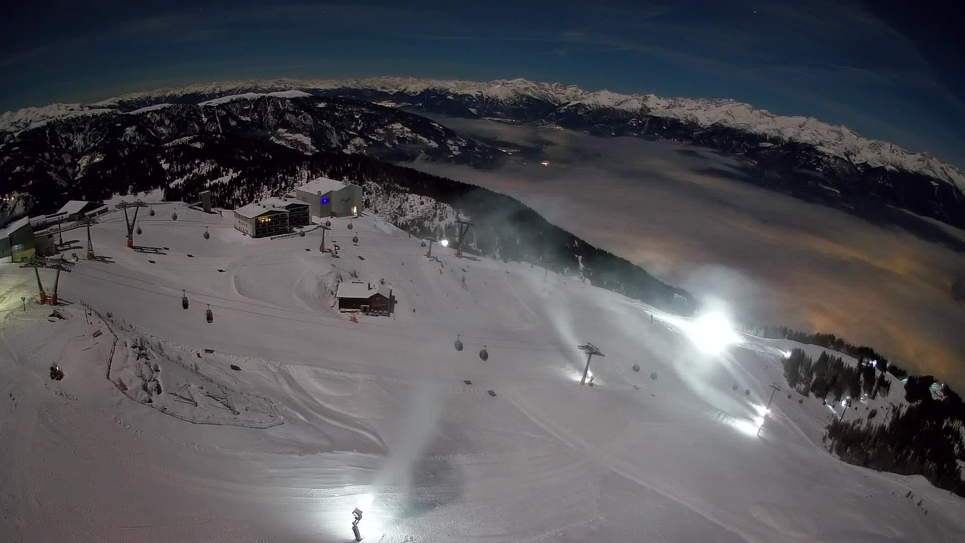 Station de ski Kronplatz sommet | vue sur Brunico