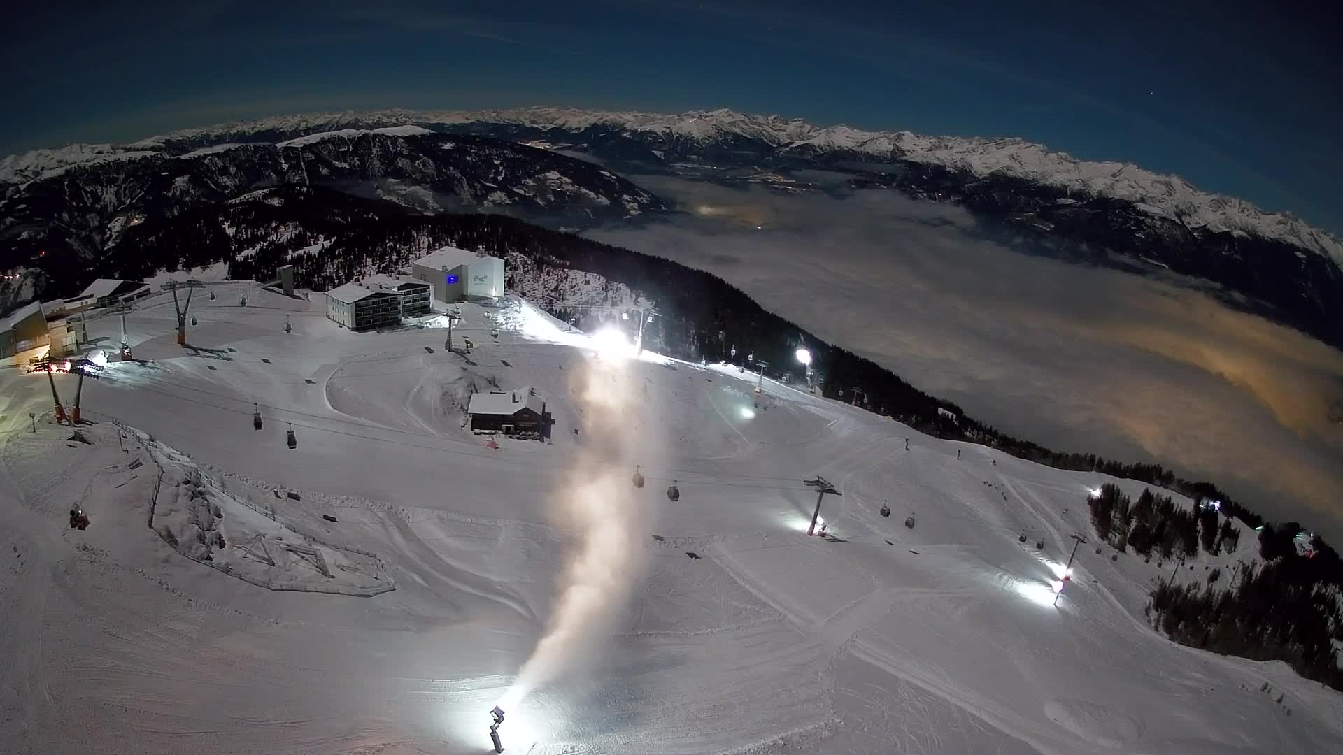 Station de ski Kronplatz sommet | vue sur Brunico
