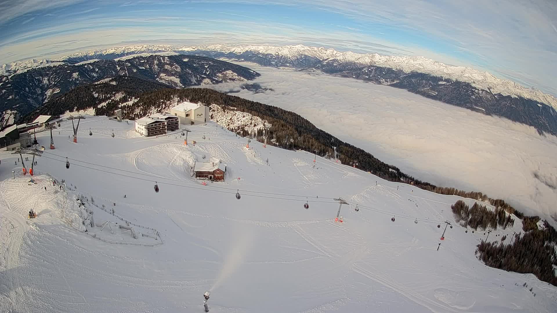 Kronplatz peak Ski resort | view to Bruneck