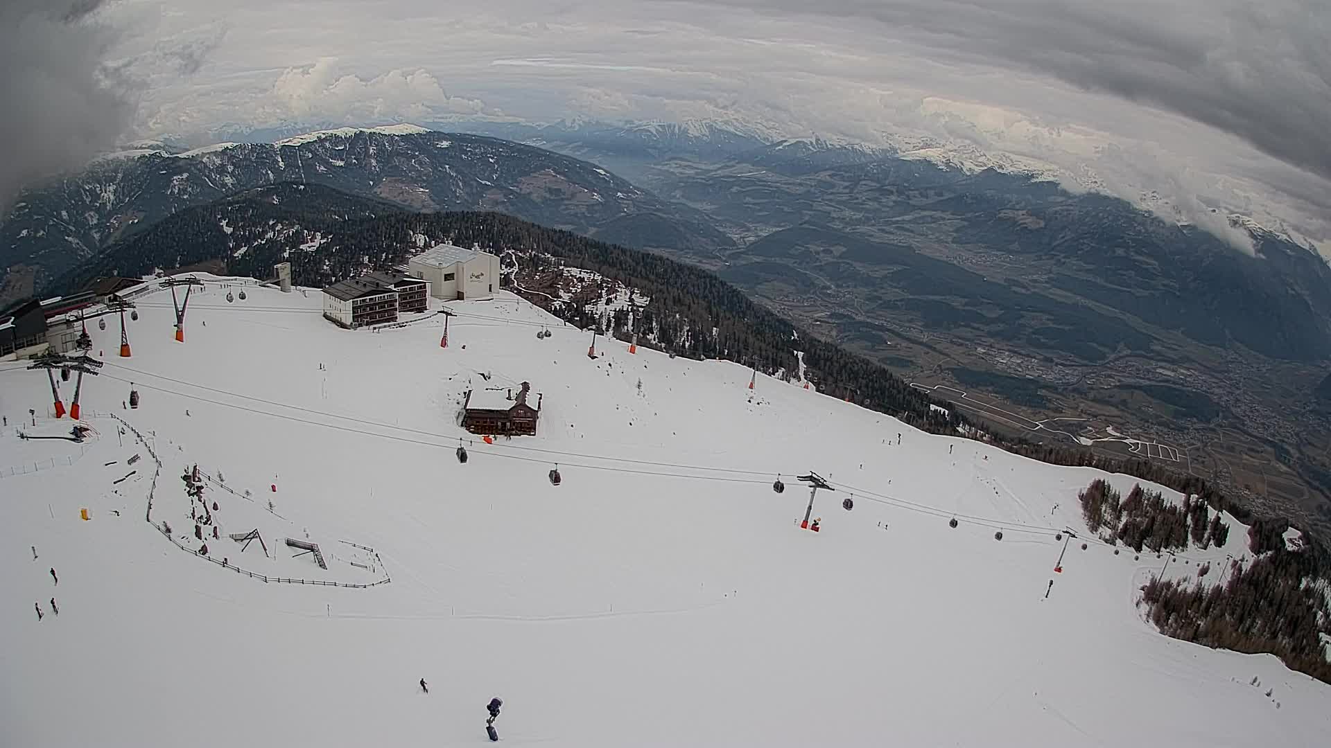 Kronplatz peak Ski resort | view to Bruneck