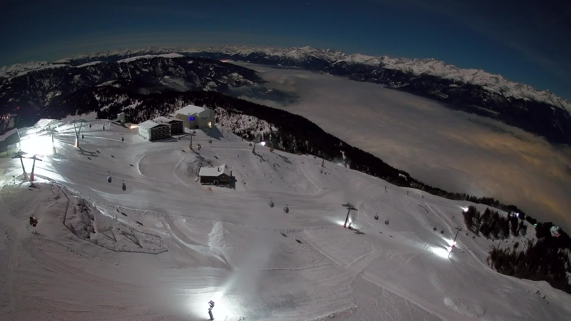 Kronplatz peak Ski resort | view to Bruneck