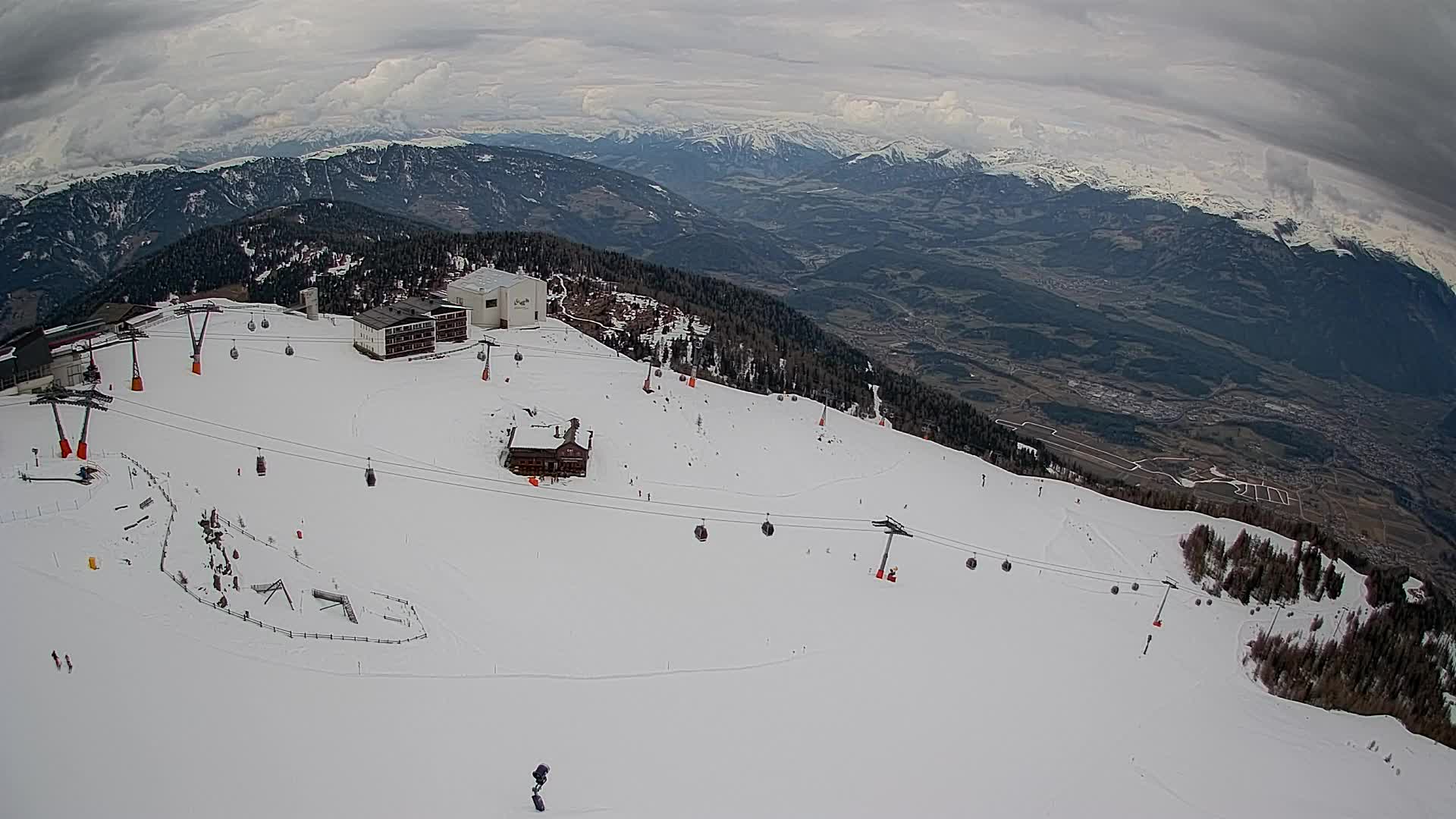 Kronplatz peak Ski resort | view to Bruneck