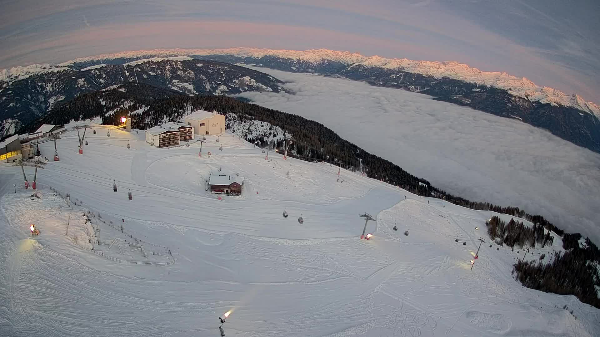 Kronplatz peak Ski resort | view to Bruneck
