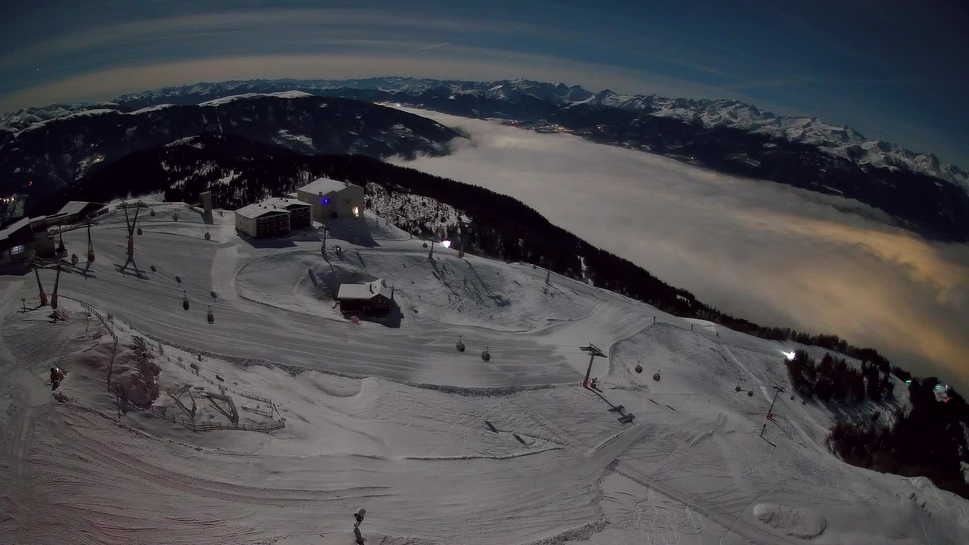 Kronplatz peak Ski resort | view to Bruneck