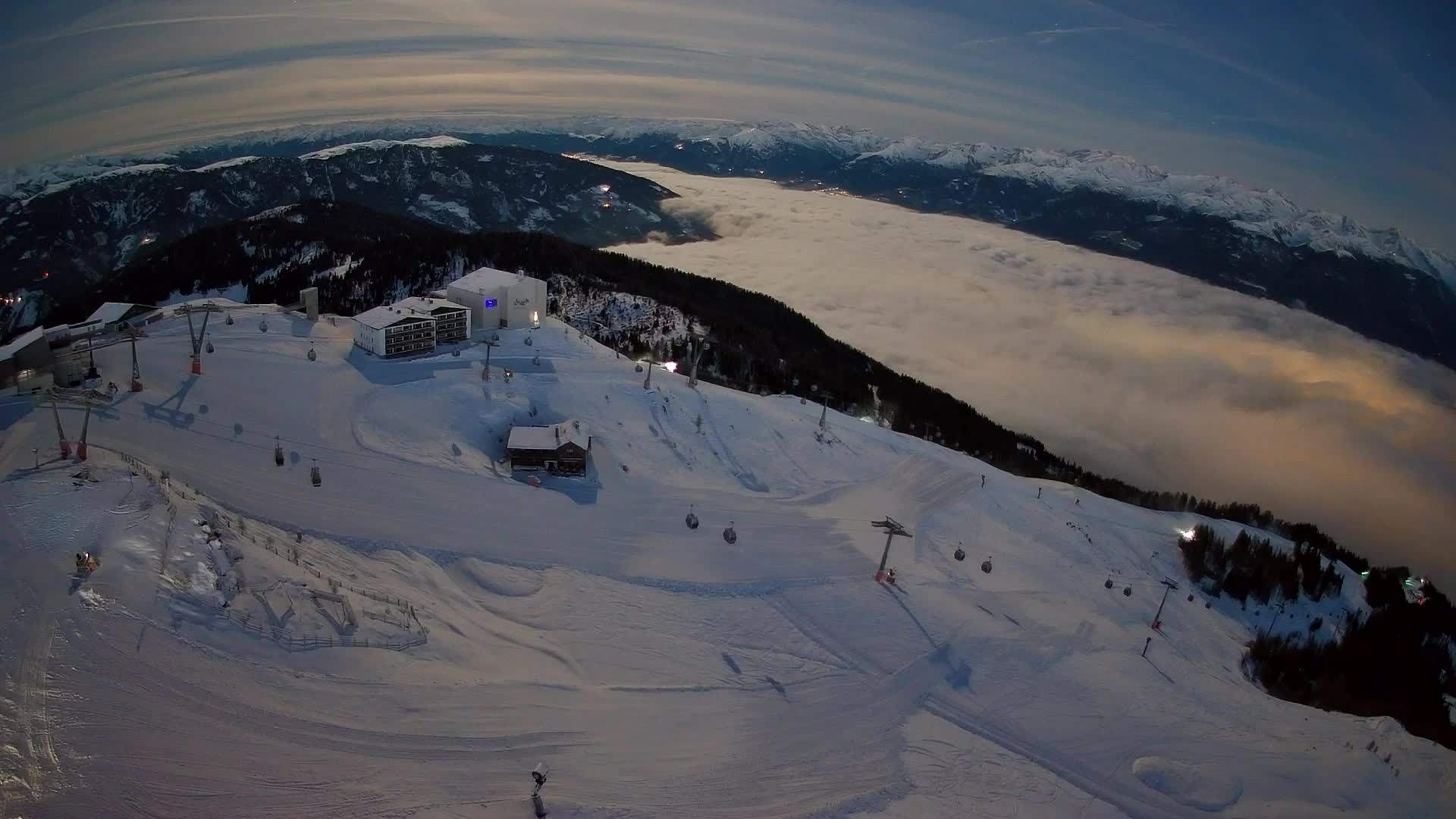 Kronplatz peak Ski resort | view to Bruneck
