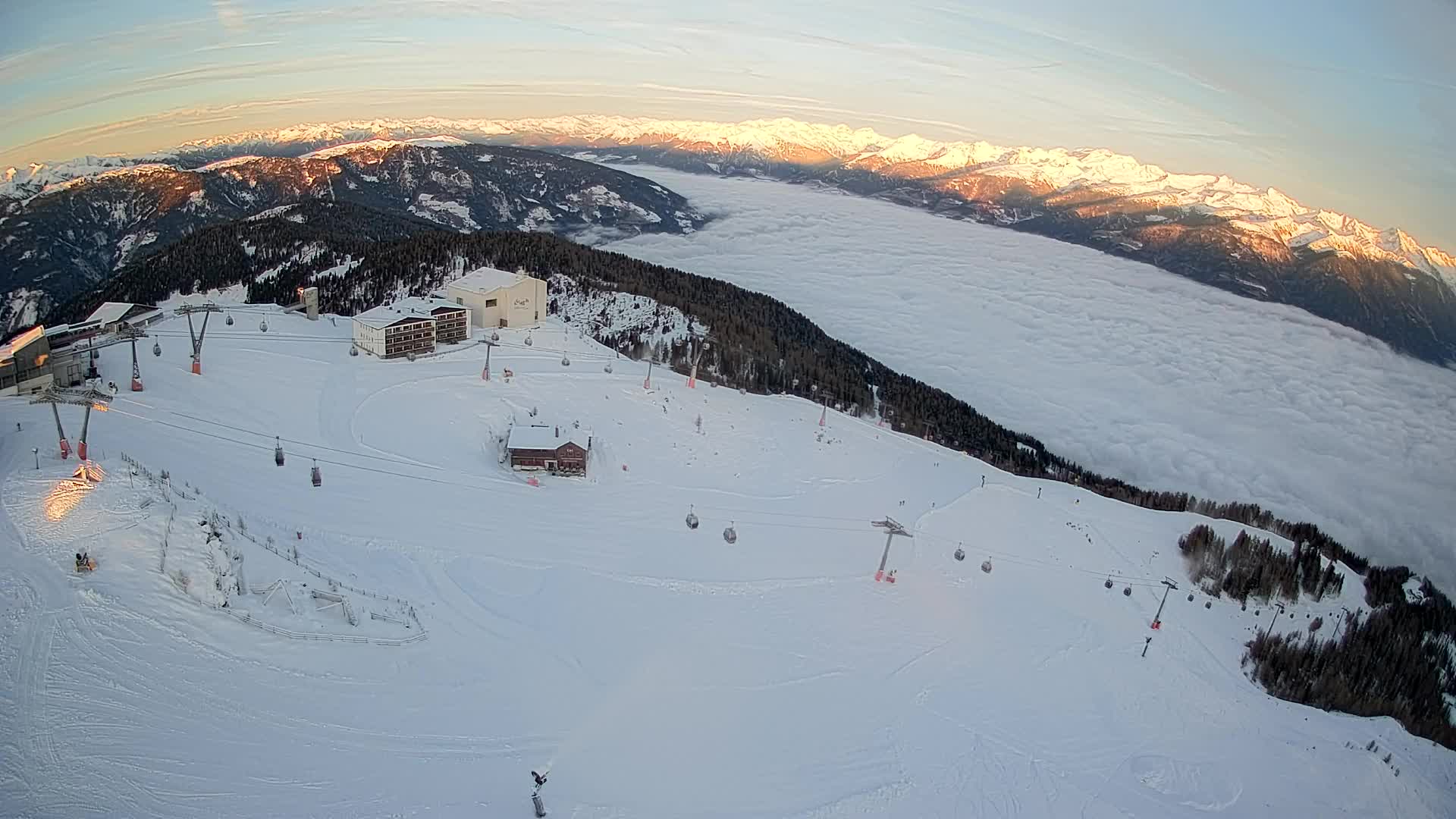 Kronplatz peak Ski resort | view to Bruneck