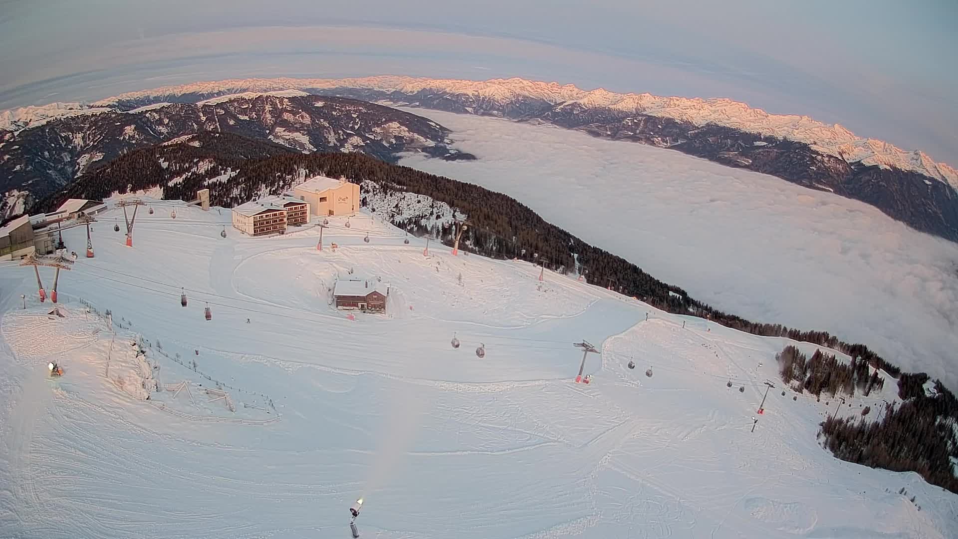 Kronplatz peak Ski resort | view to Bruneck