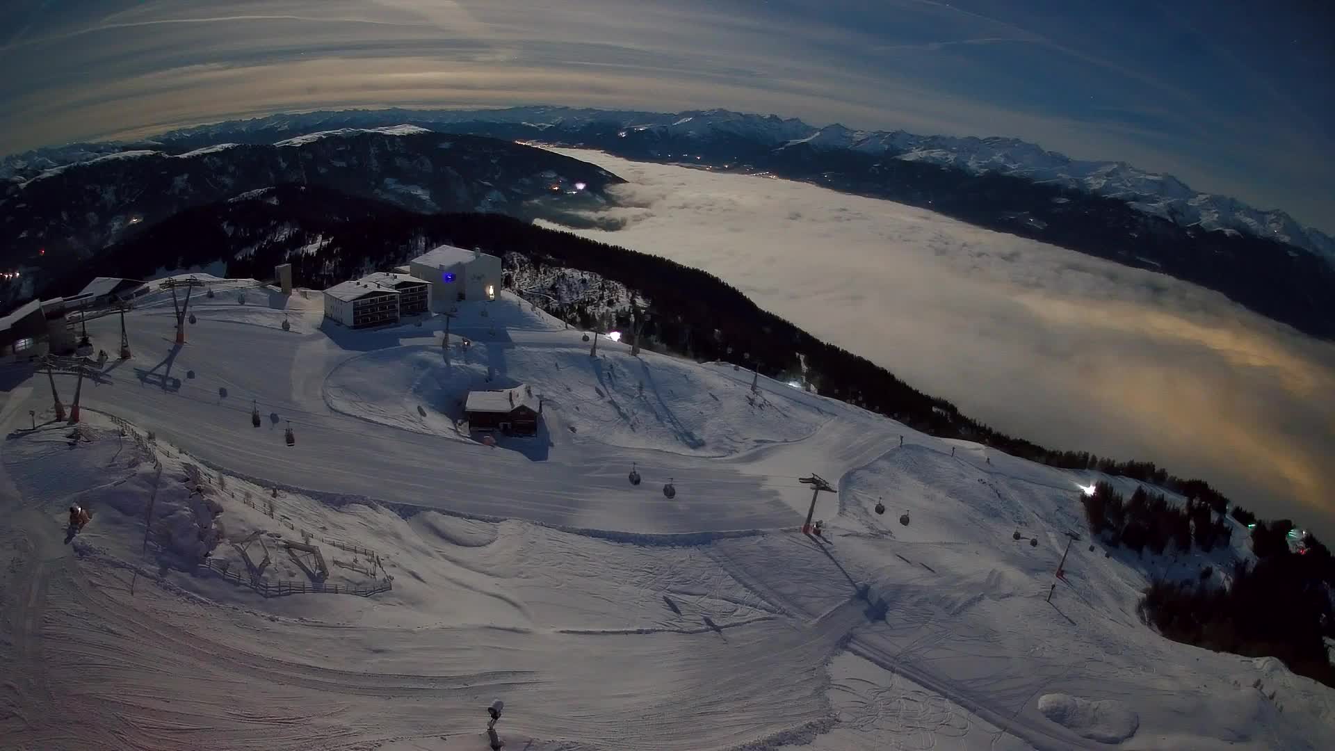 Kronplatz peak Ski resort | view to Bruneck