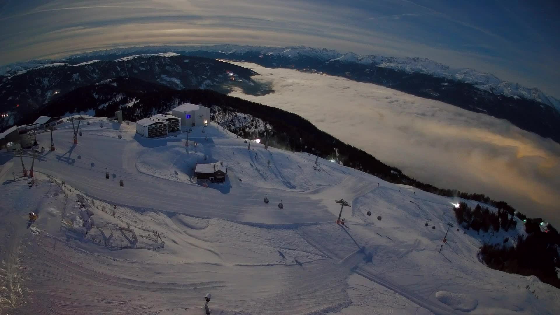 Kronplatz peak Ski resort | view to Bruneck