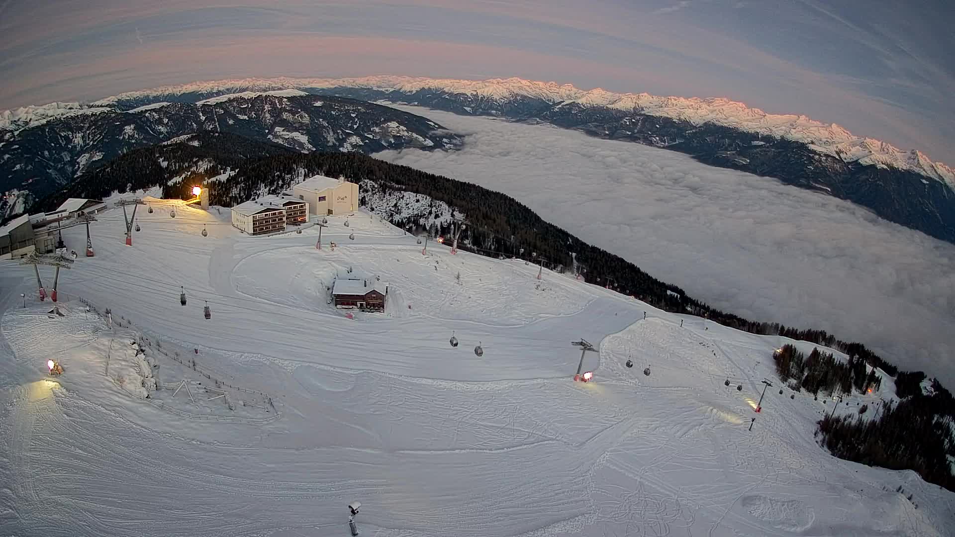 Kronplatz peak Ski resort | view to Bruneck