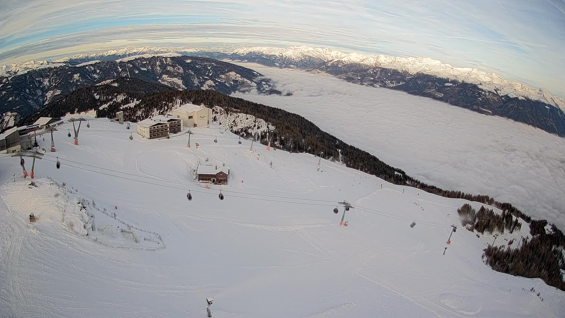 Kronplatz peak Ski resort | view to Bruneck