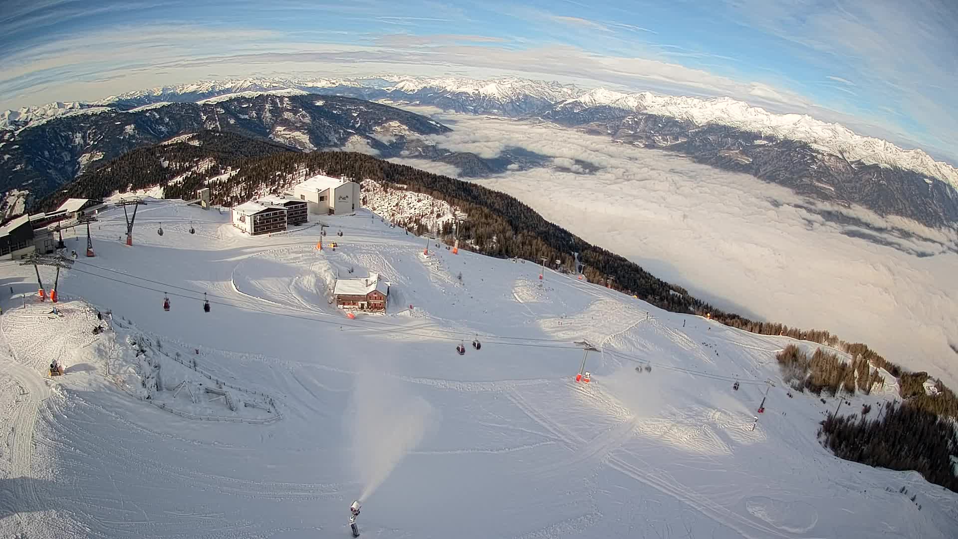Kronplatz peak Ski resort | view to Bruneck