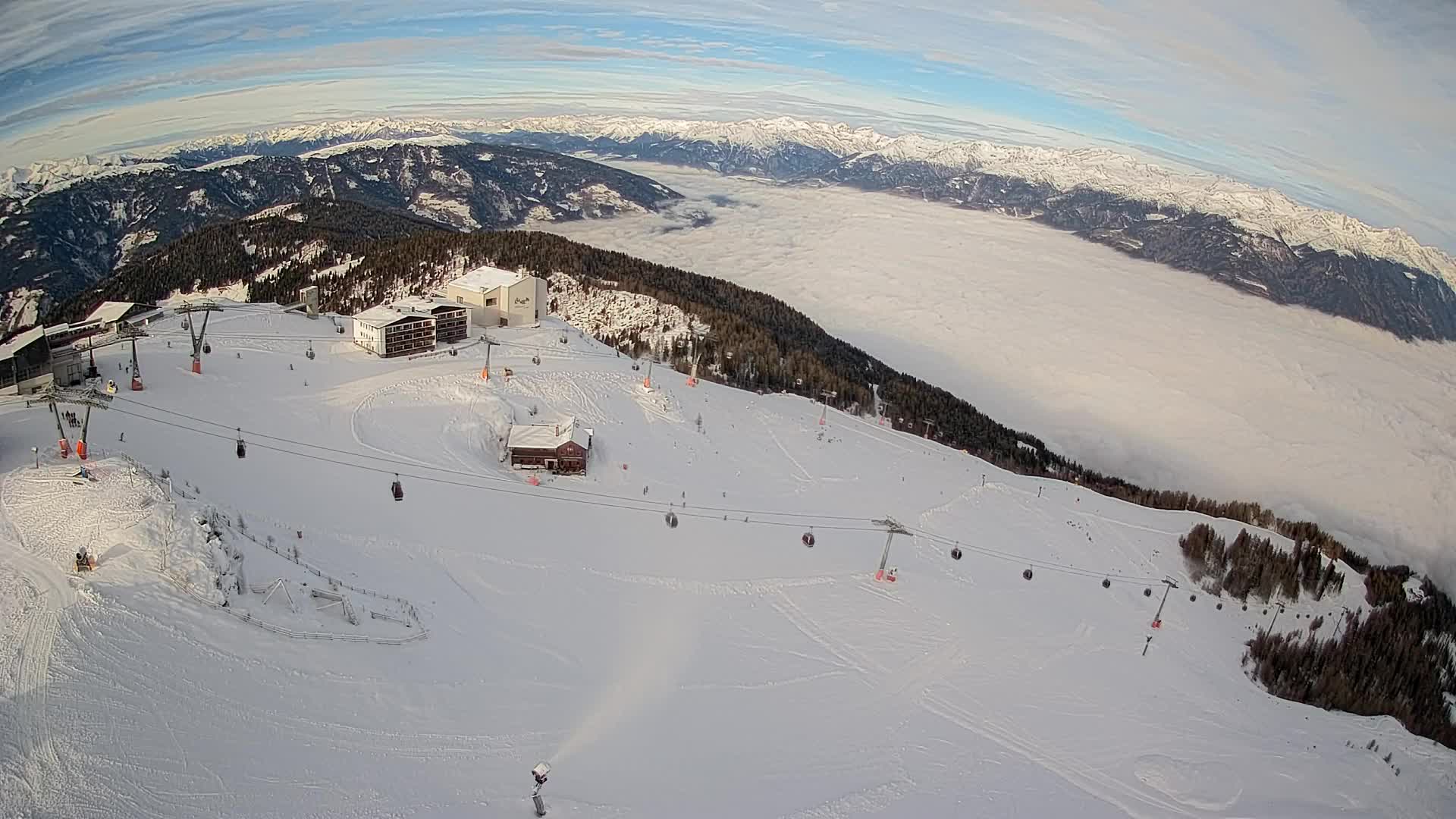 Smučišče Kronplatz – vrh | pogled na Bruneck