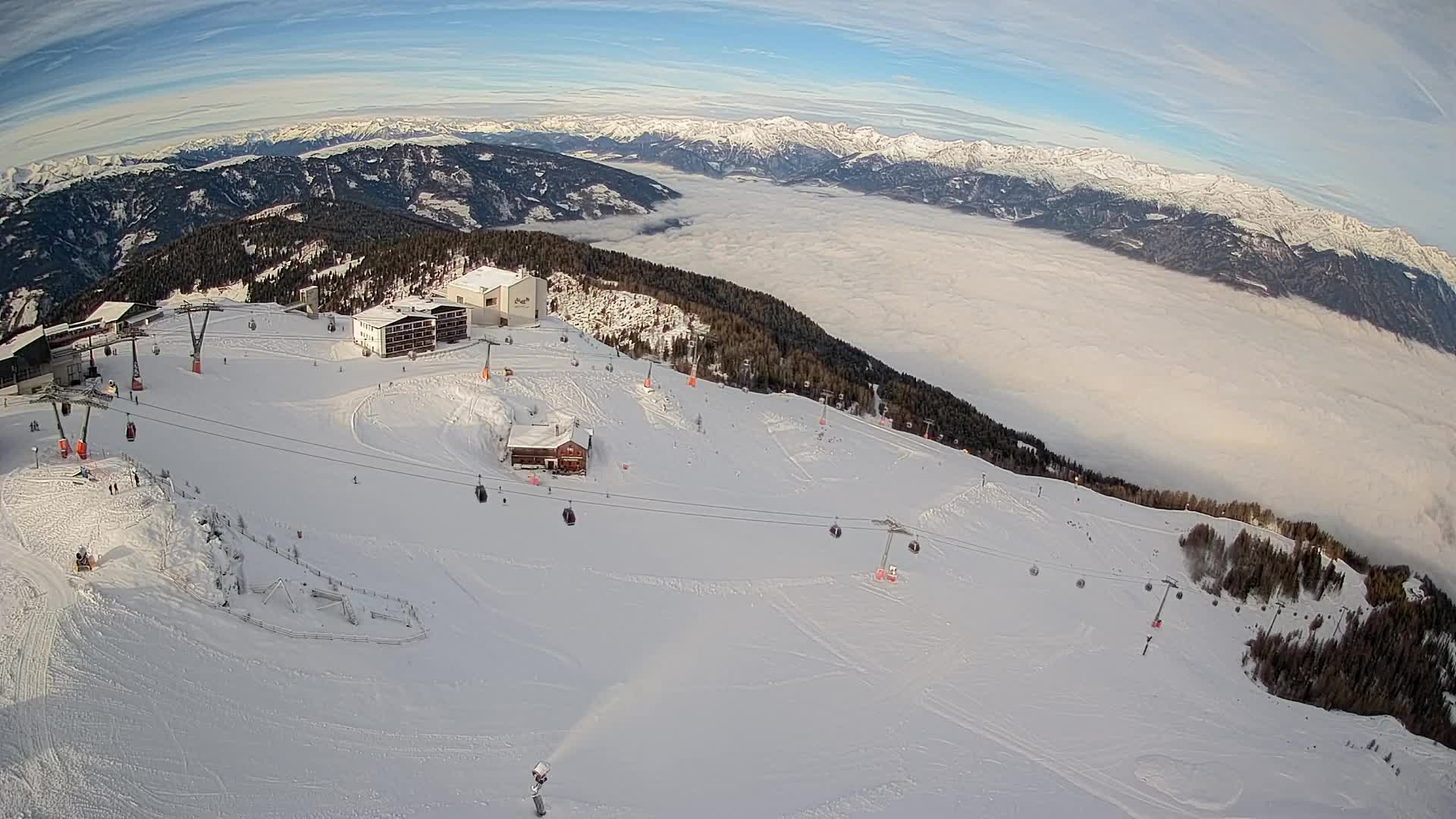 Smučišče Kronplatz – vrh | pogled na Bruneck