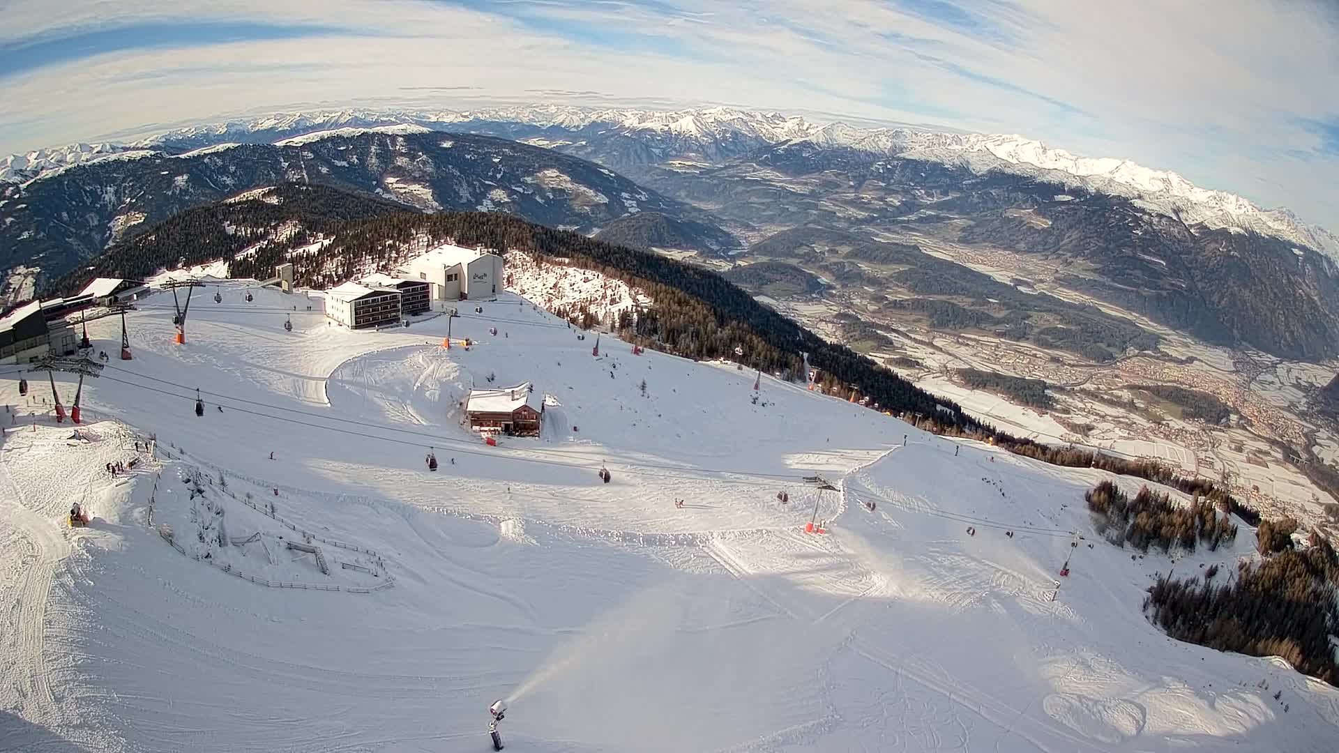 Kronplatz peak Ski resort | view to Bruneck