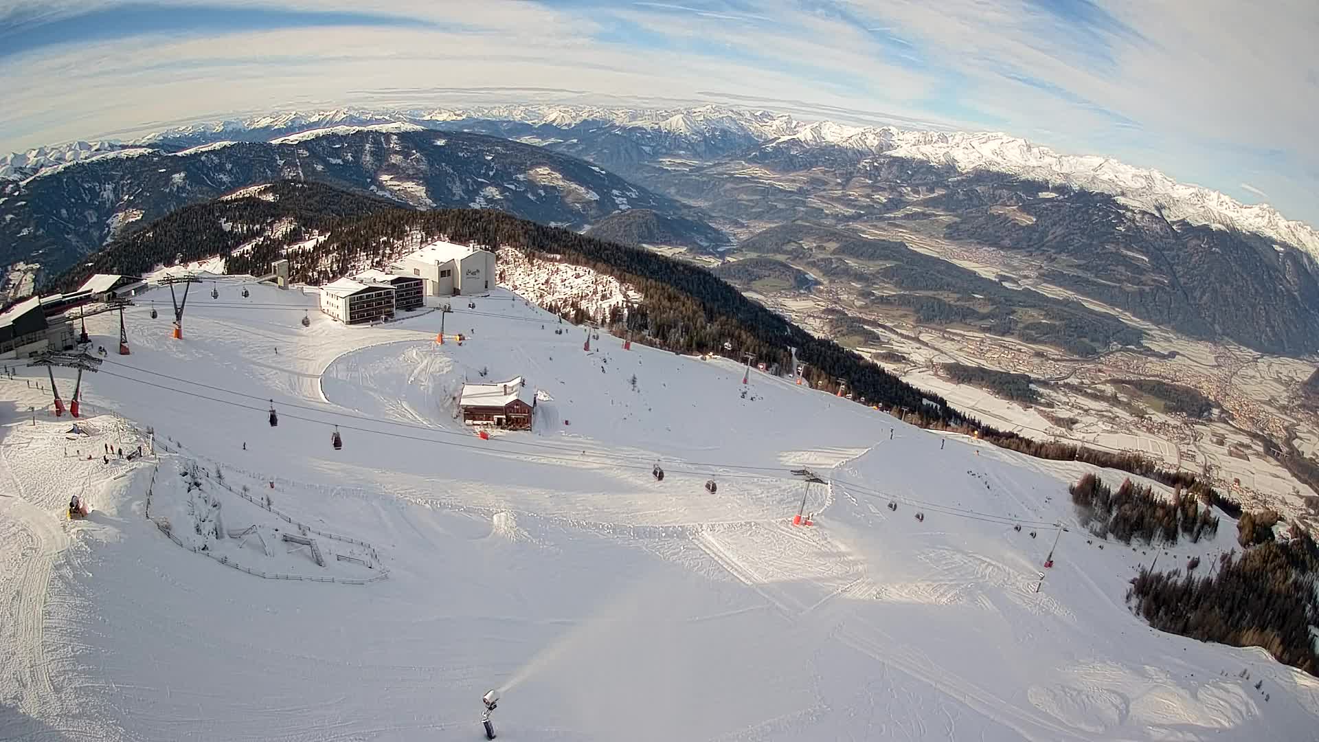 Kronplatz peak Ski resort | view to Bruneck