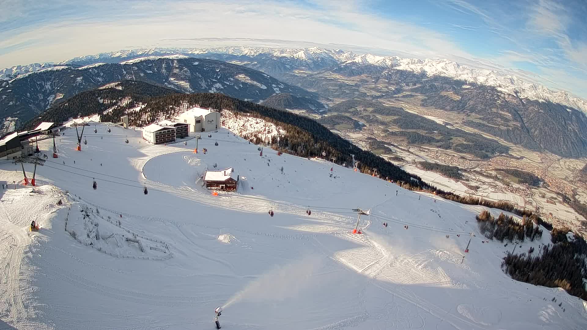 Kronplatz peak Ski resort | view to Bruneck
