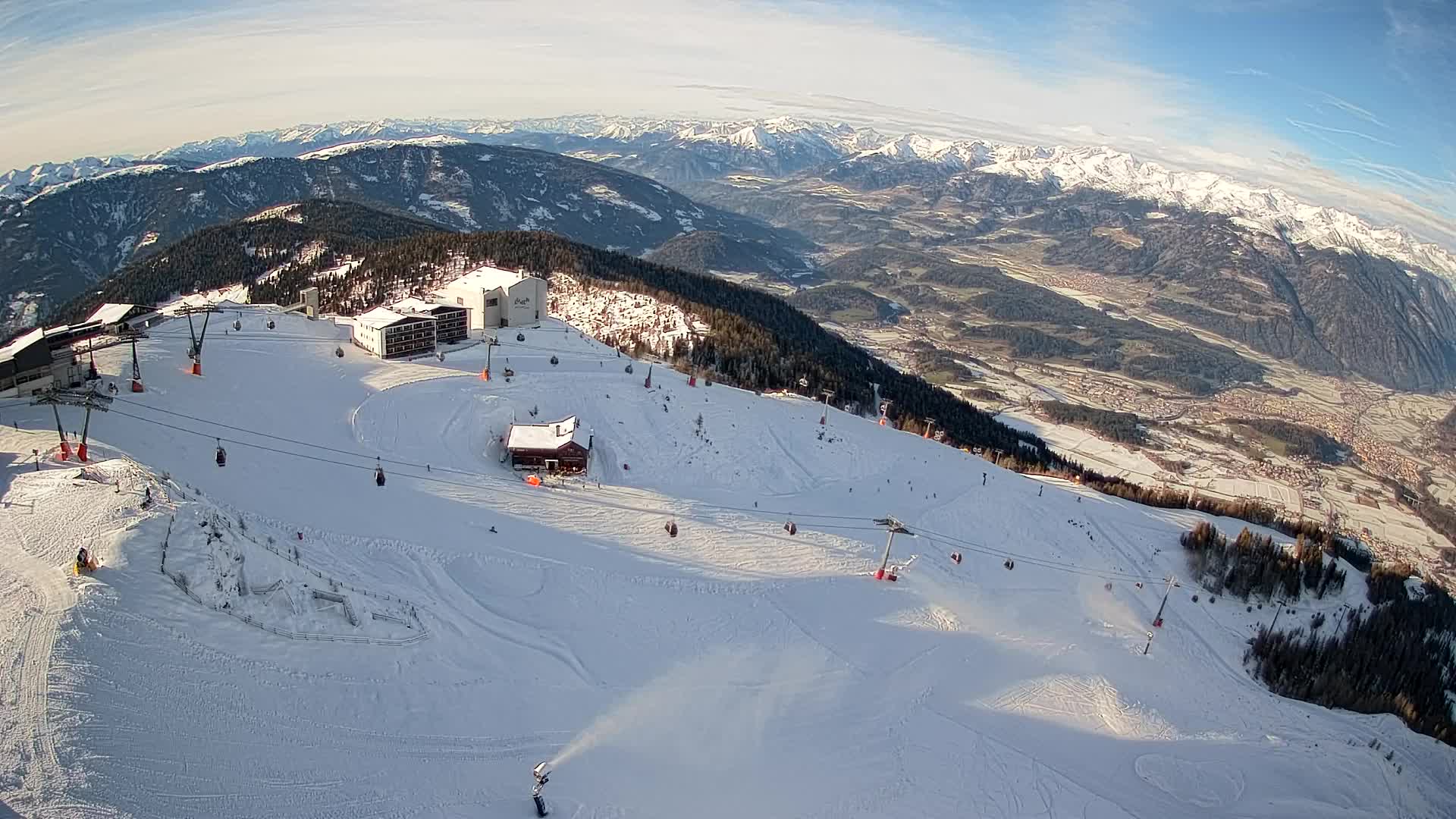 Kronplatz peak Ski resort | view to Bruneck