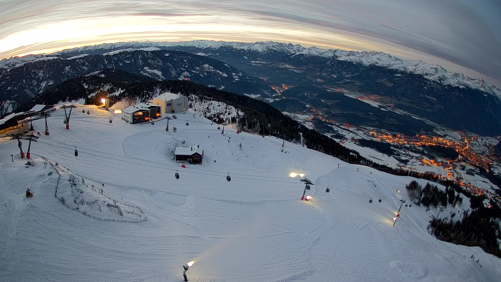 Kronplatz peak Ski resort | view to Bruneck