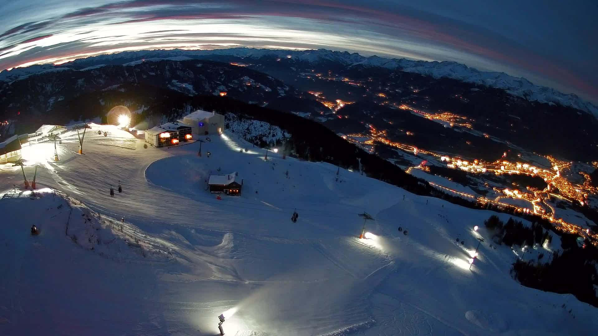 Kronplatz peak Ski resort | view to Bruneck