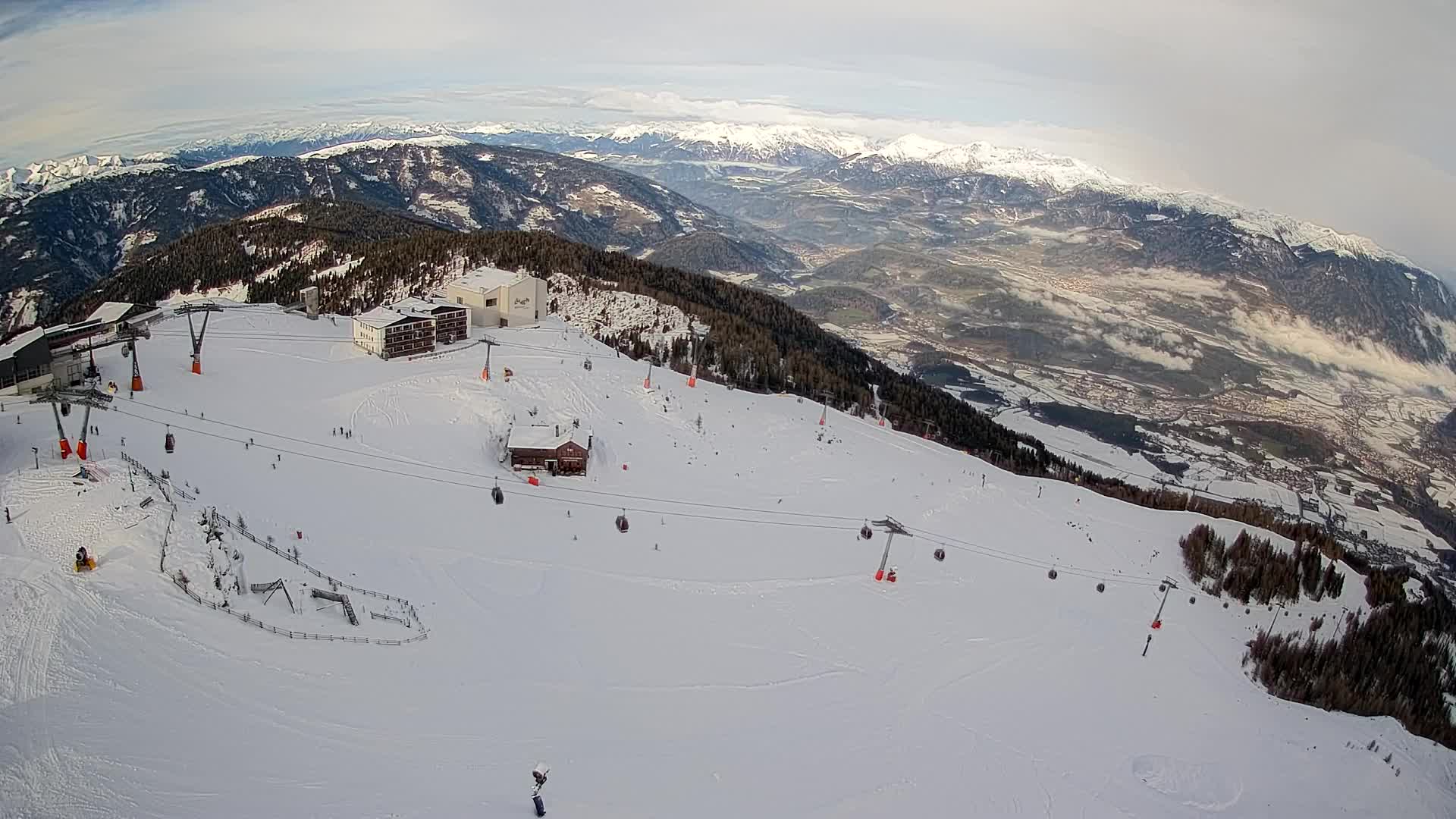 Kronplatz peak Ski resort | view to Bruneck