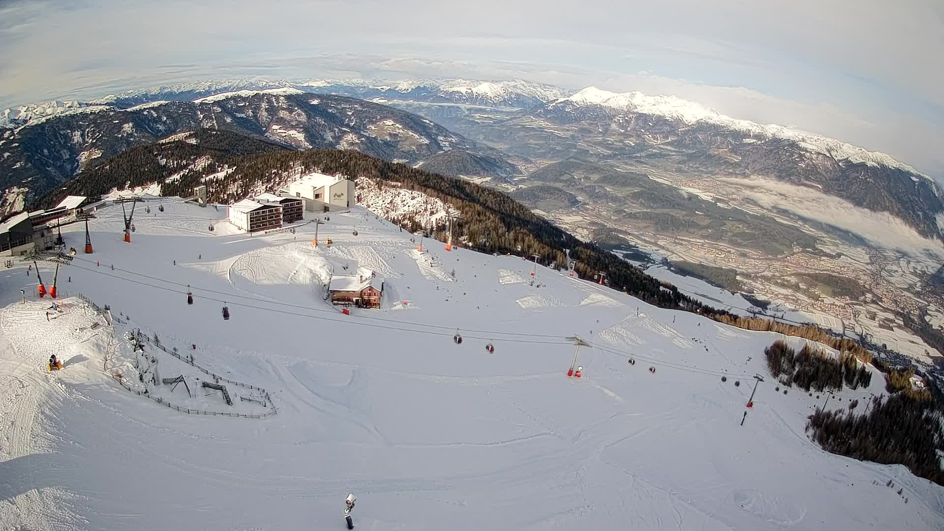 Kronplatz peak Ski resort | view to Bruneck