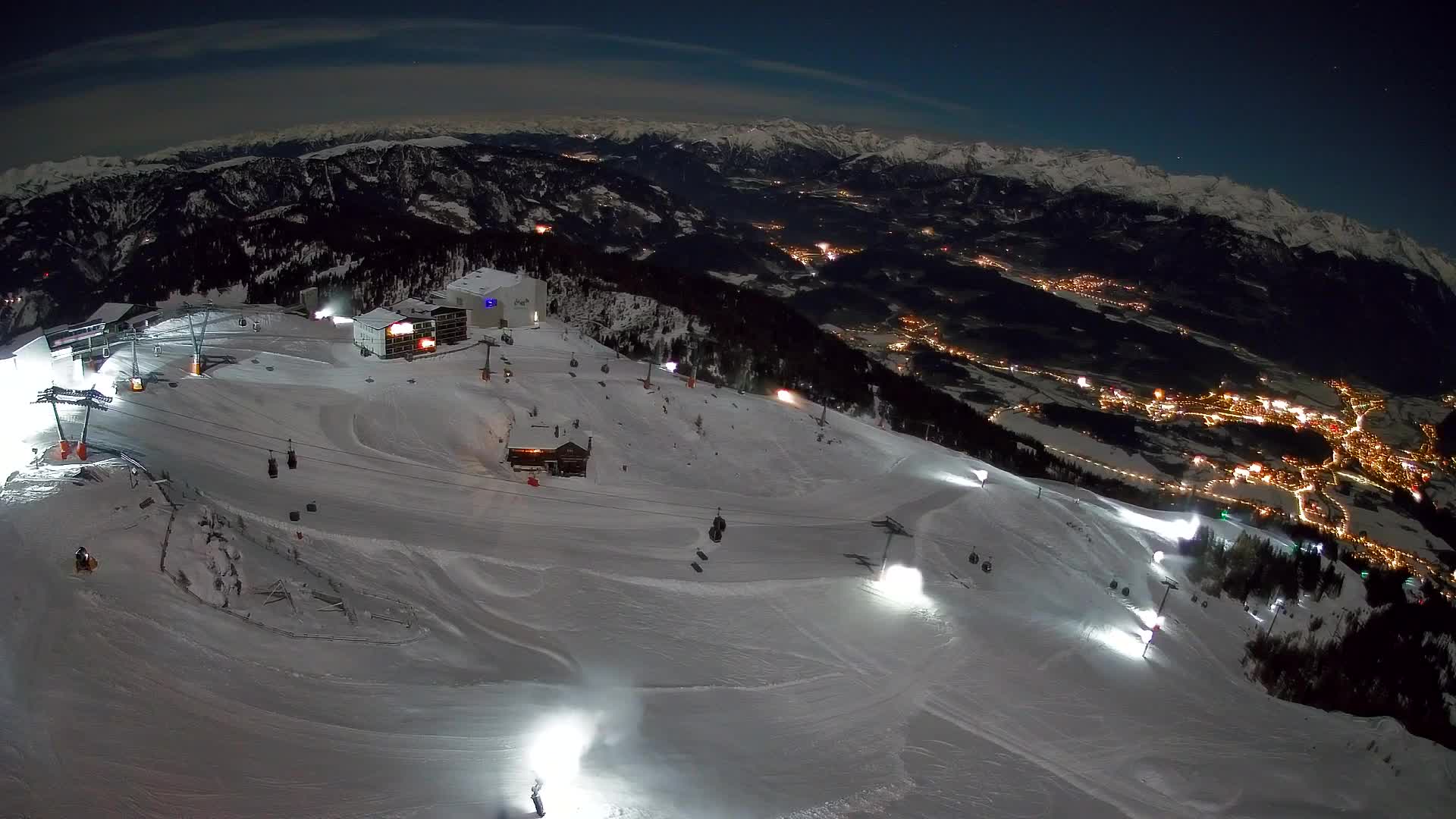 Station de ski Kronplatz sommet | vue sur Brunico