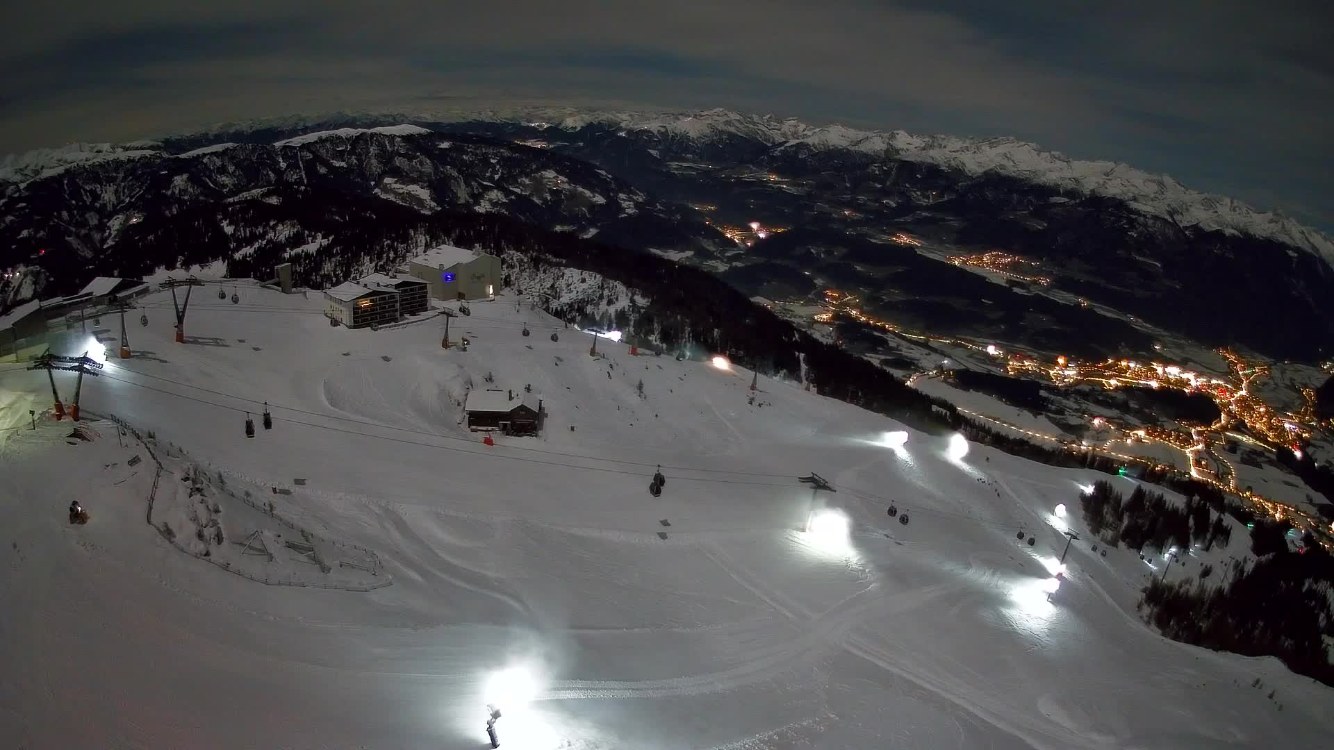 Skigebiet Kronplatz Gipfel | Blick auf Bruneck