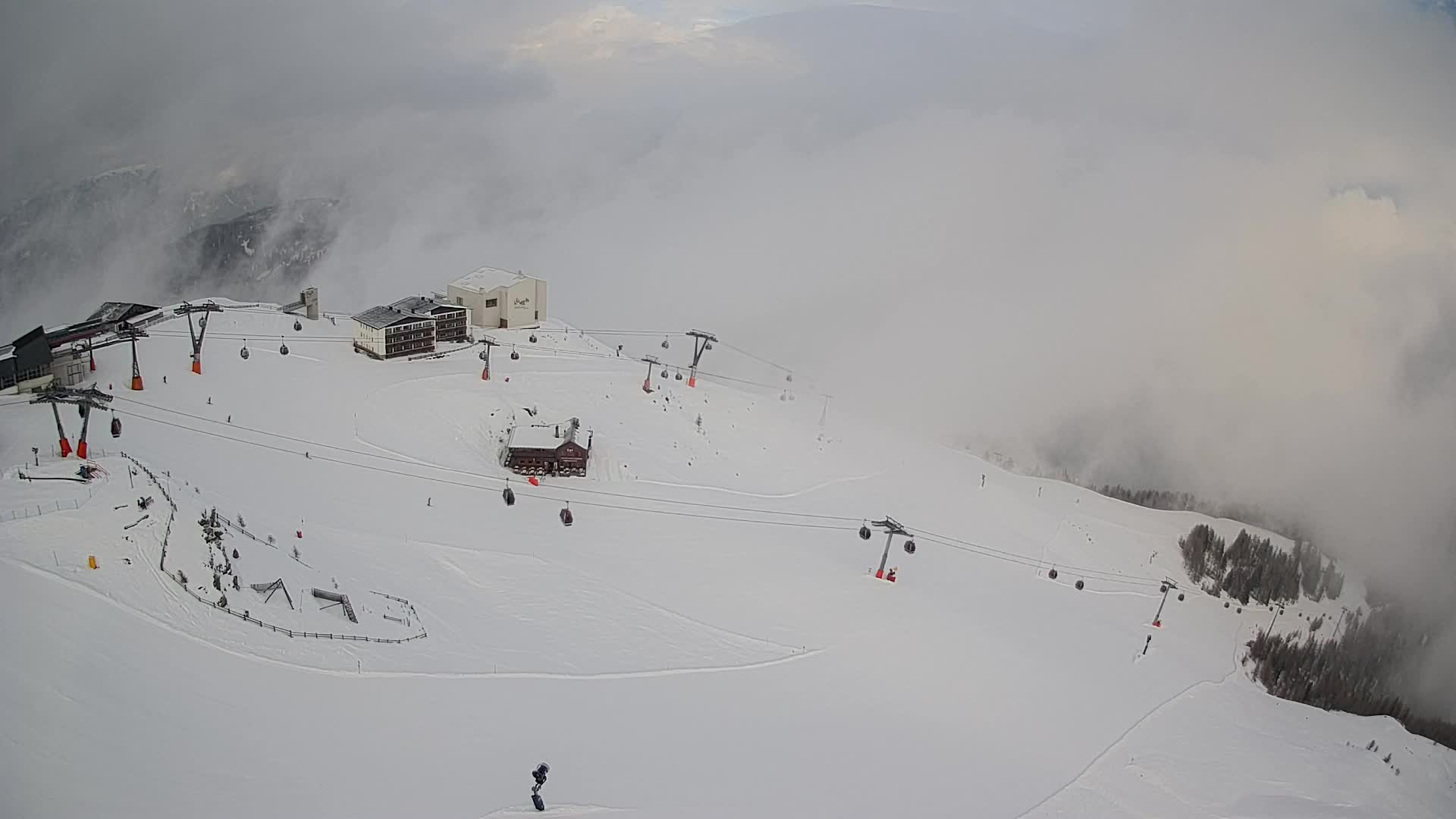 Kronplatz peak Ski resort | view to Bruneck