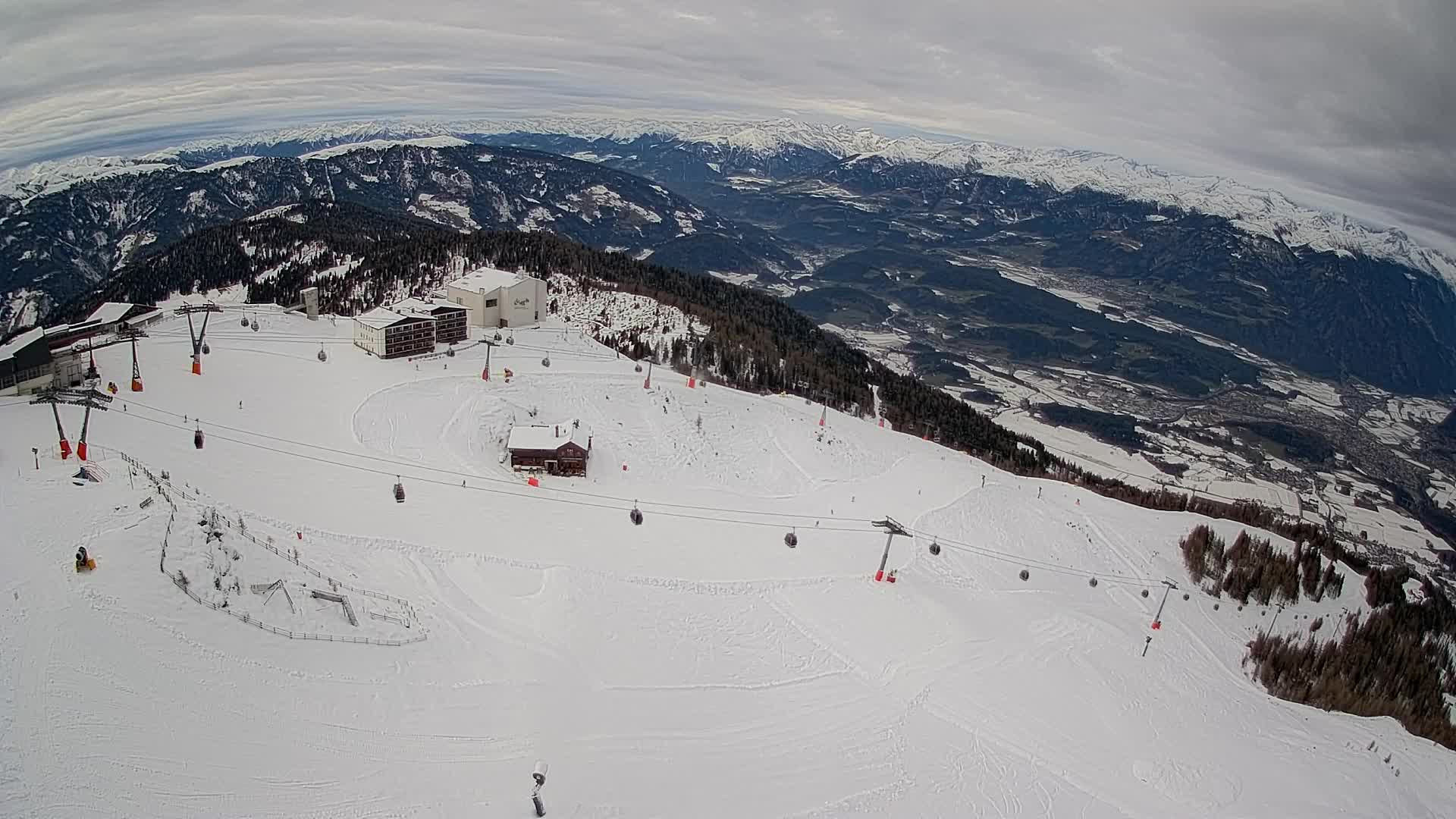Kronplatz peak Ski resort | view to Bruneck