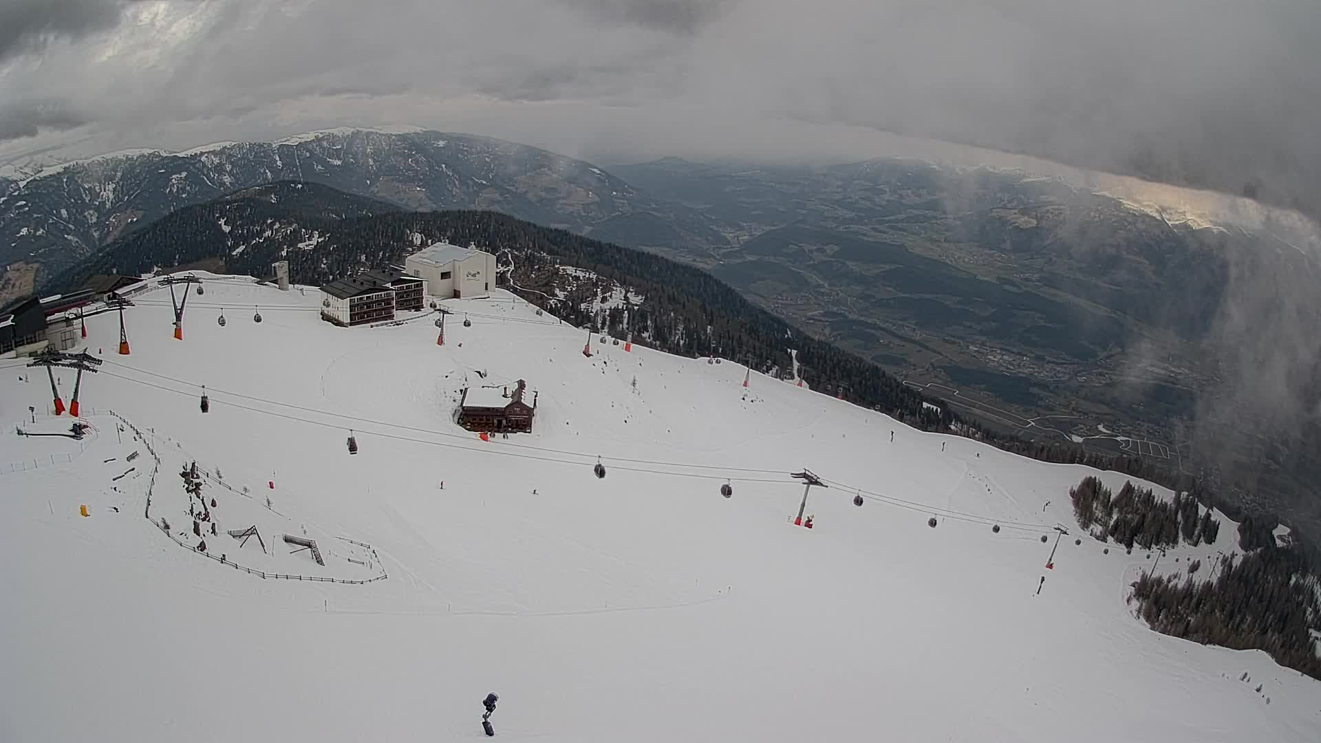 Kronplatz peak Ski resort | view to Bruneck