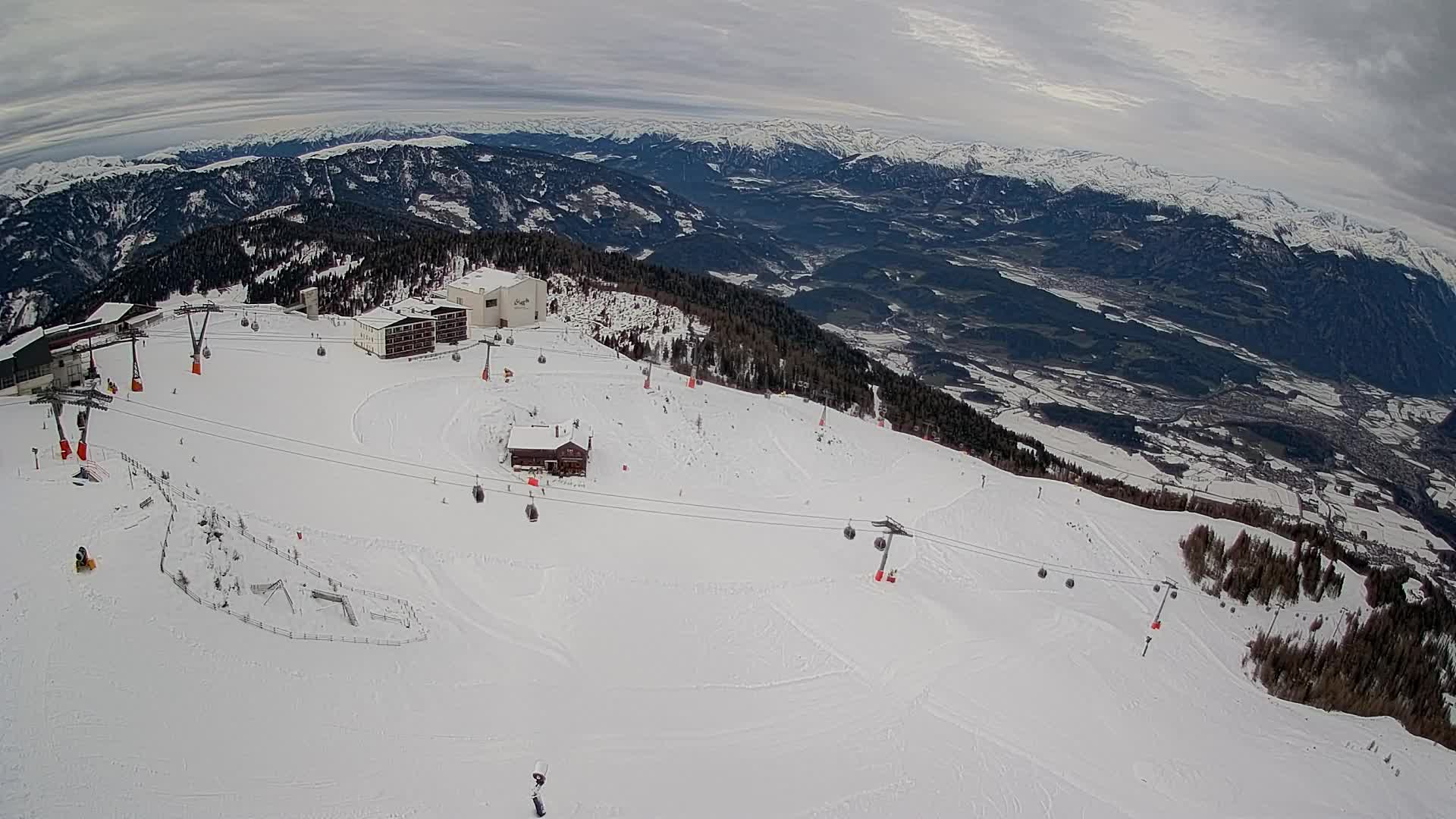 Kronplatz peak Ski resort | view to Bruneck