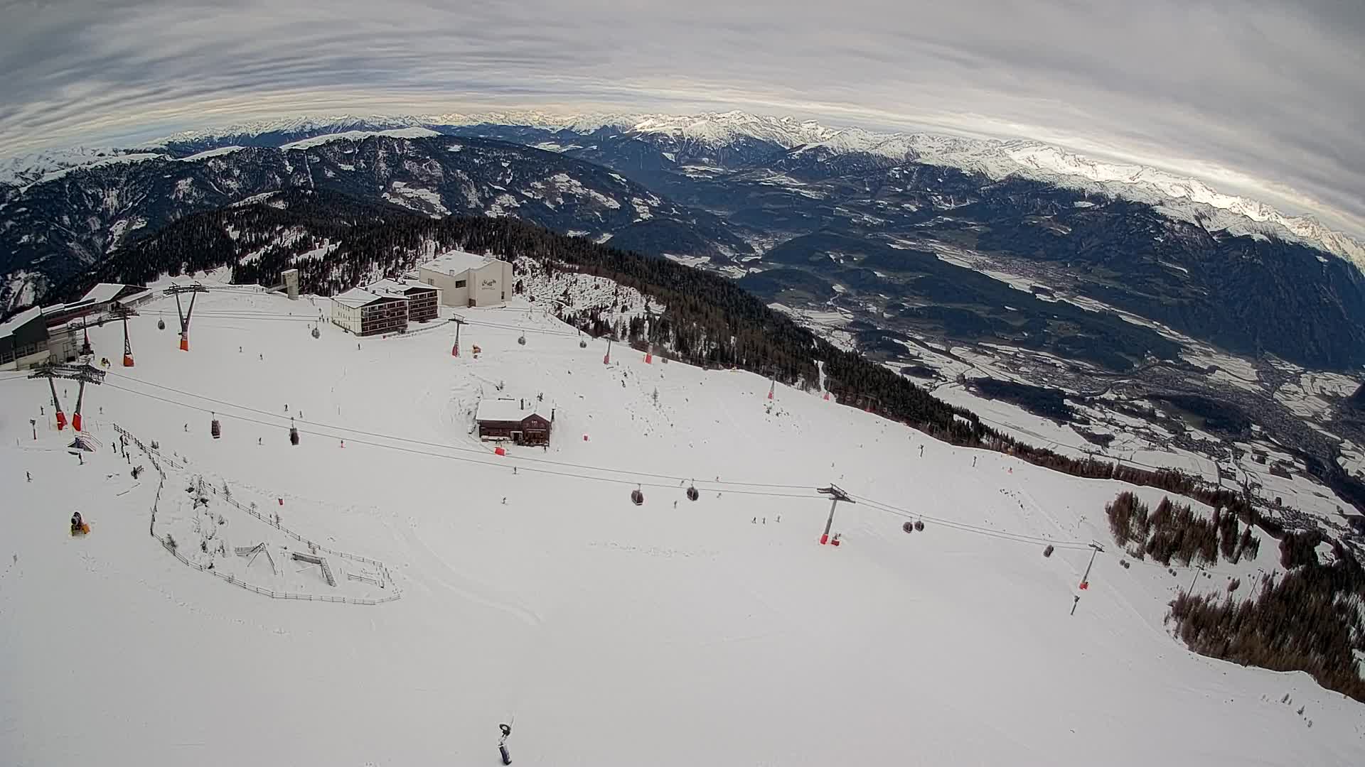 Kronplatz peak Ski resort | view to Bruneck