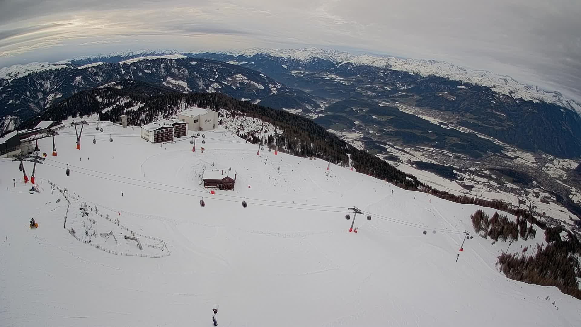 Kronplatz peak Ski resort | view to Bruneck