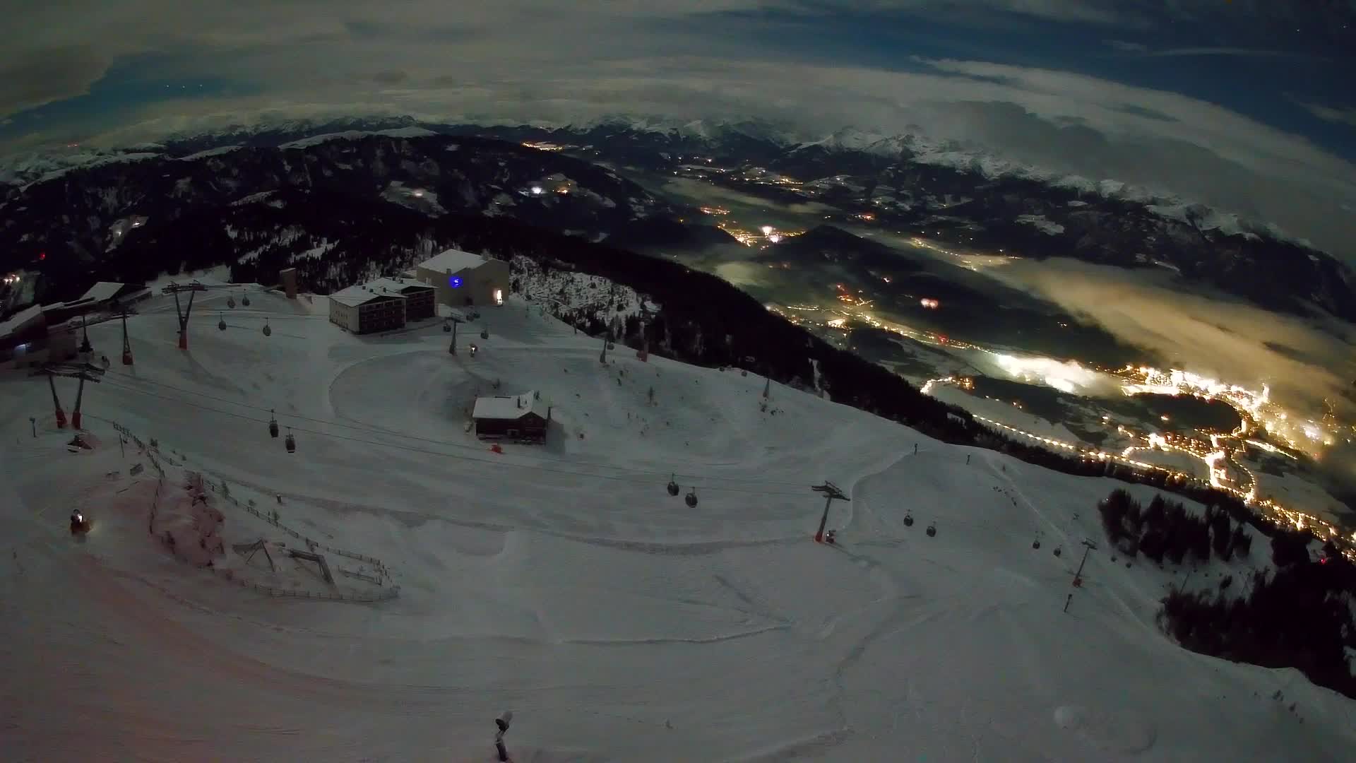 Station de ski Kronplatz sommet | vue sur Brunico